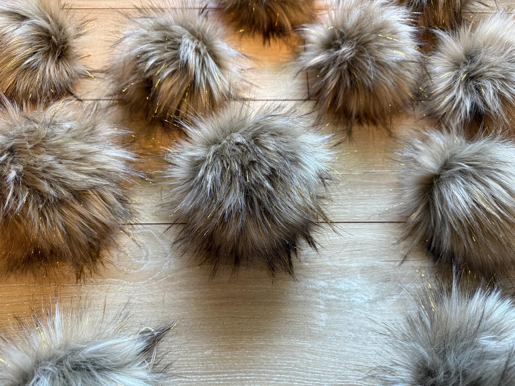 Tinsel wolf luxe faux fur pom