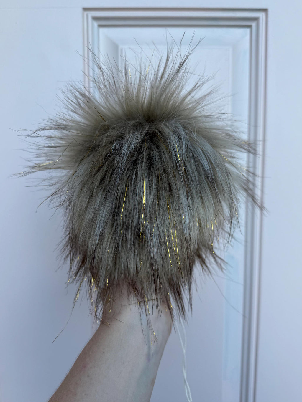 Tinsel wolf luxe faux fur pom