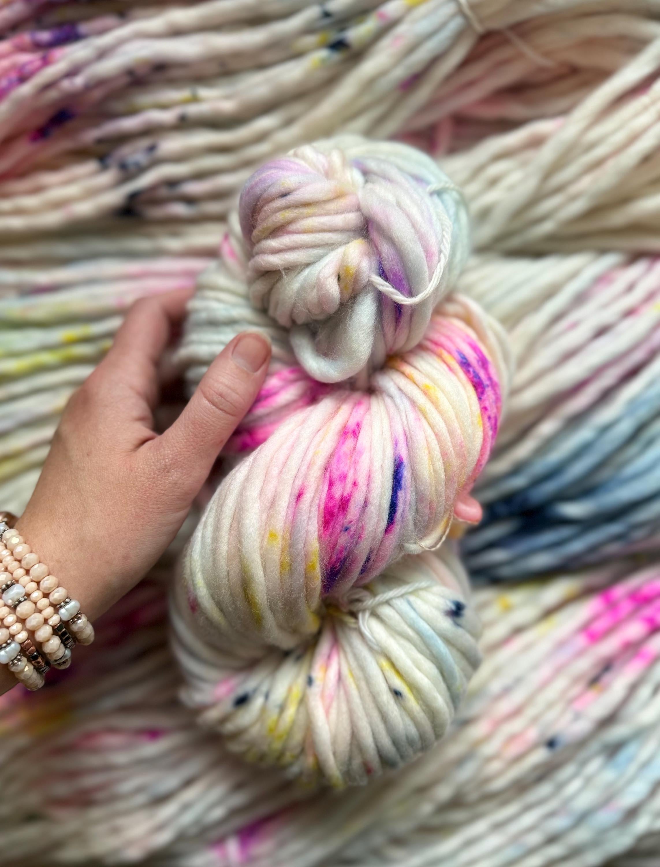 Iridescent Hand dyed super bulky merino wool