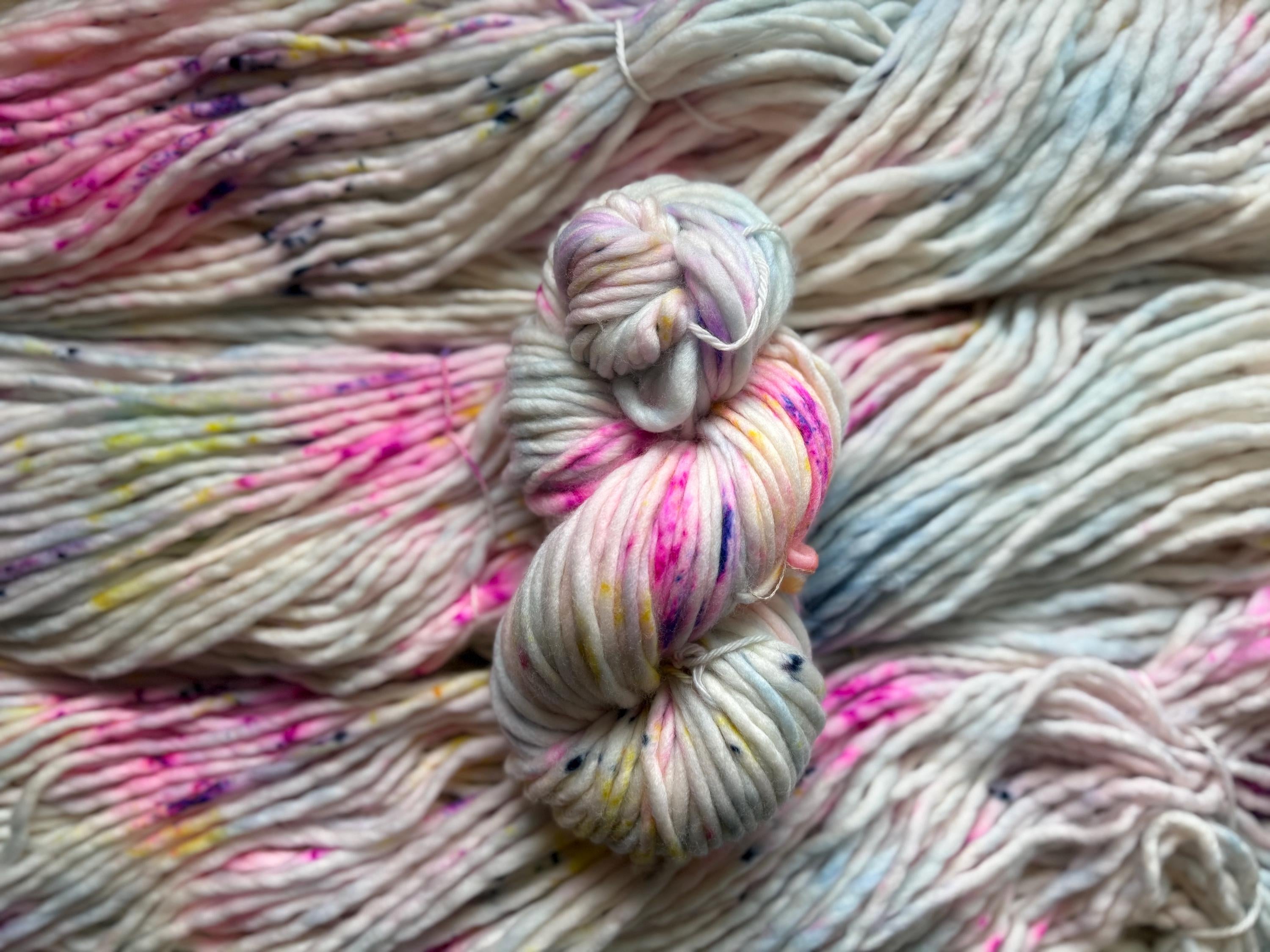 Iridescent Hand dyed super bulky merino wool