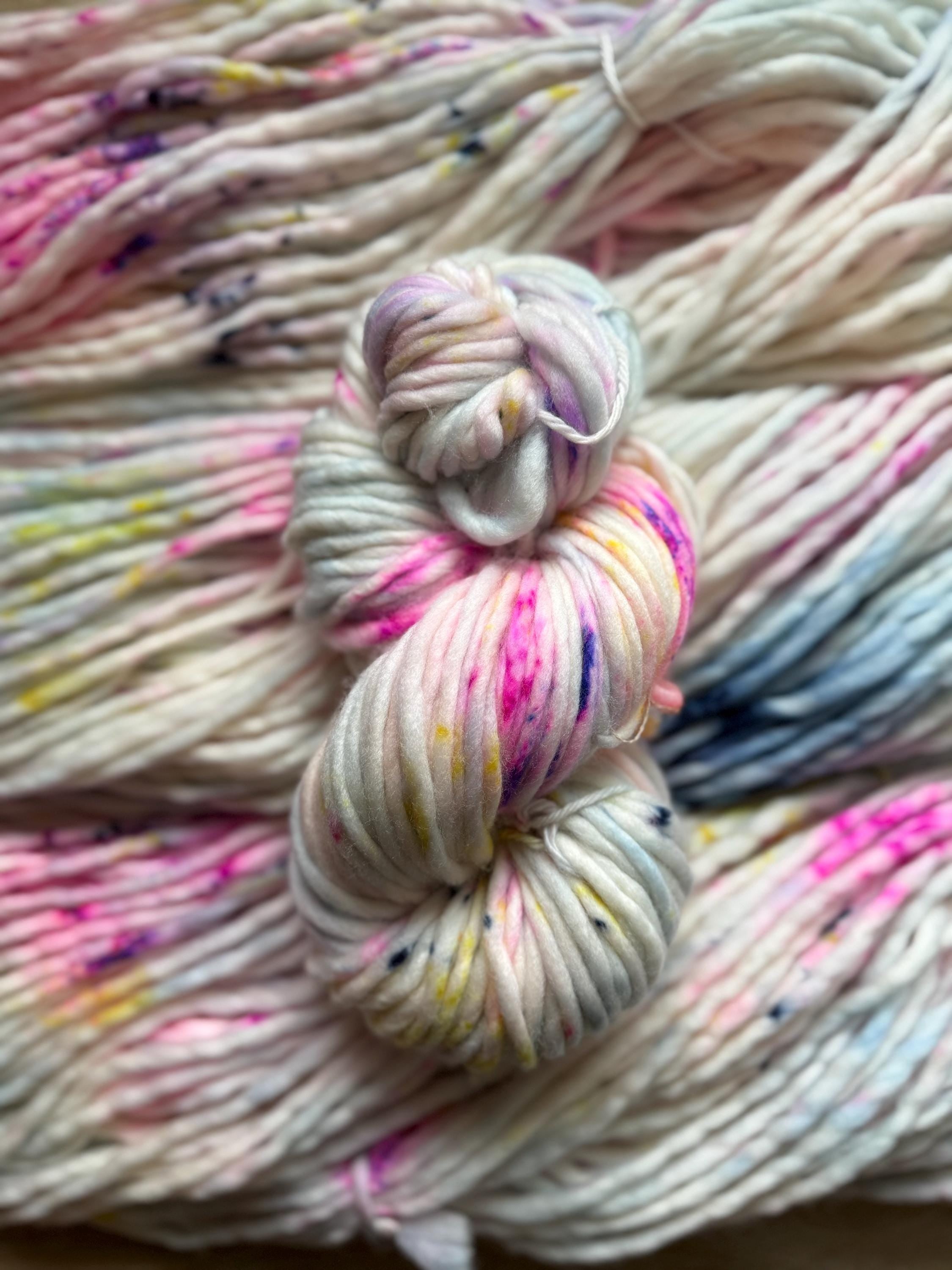 Iridescent Hand dyed super bulky merino wool