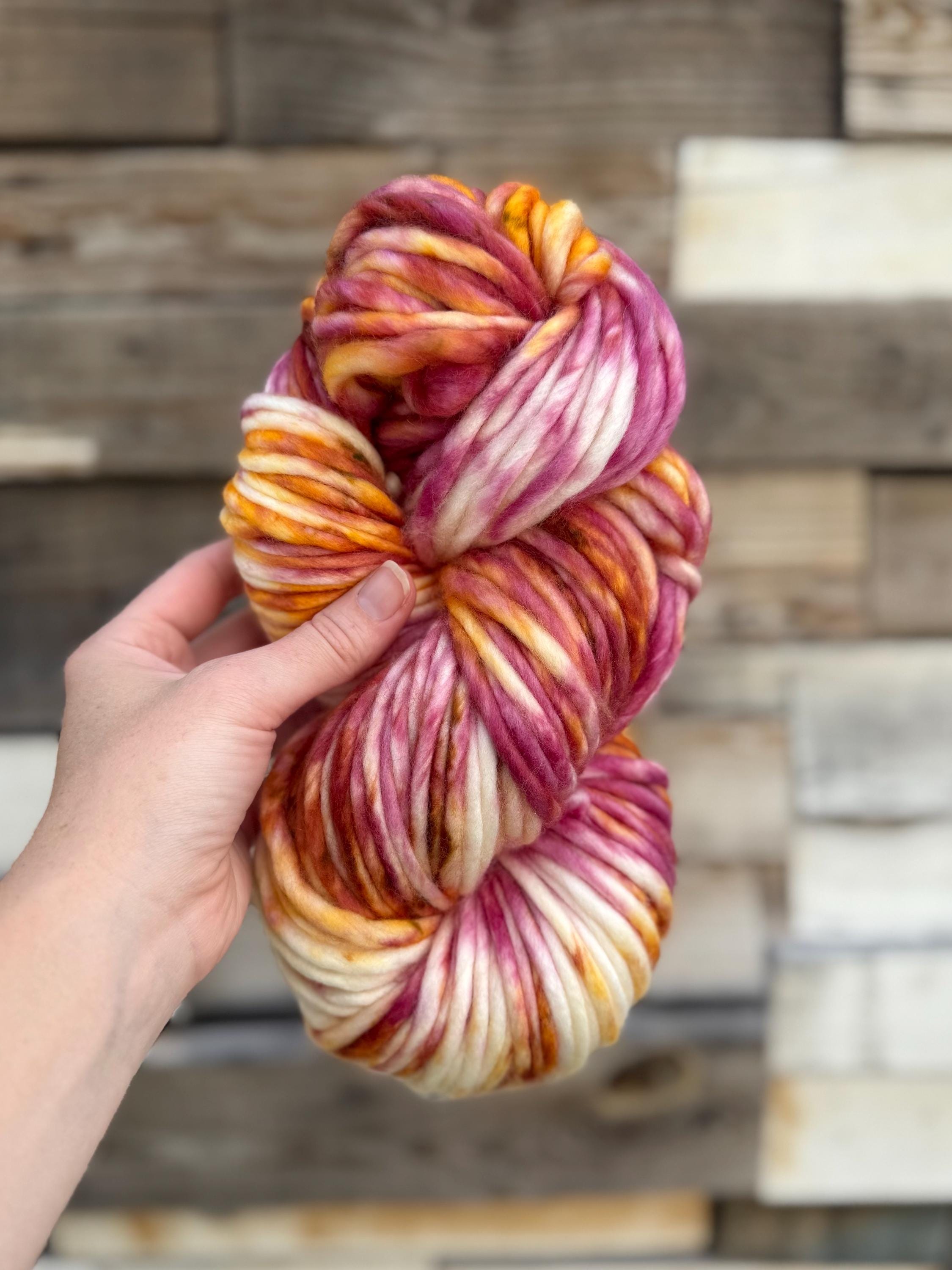 Cider Hand dyed super bulky merino wool