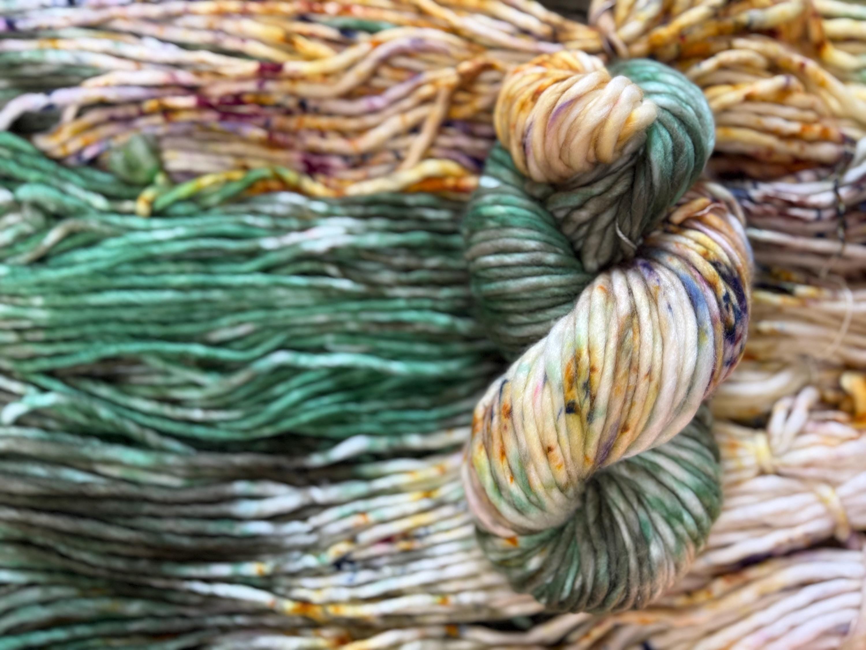 Cozy Hand dyed super bulky merino wool yarn