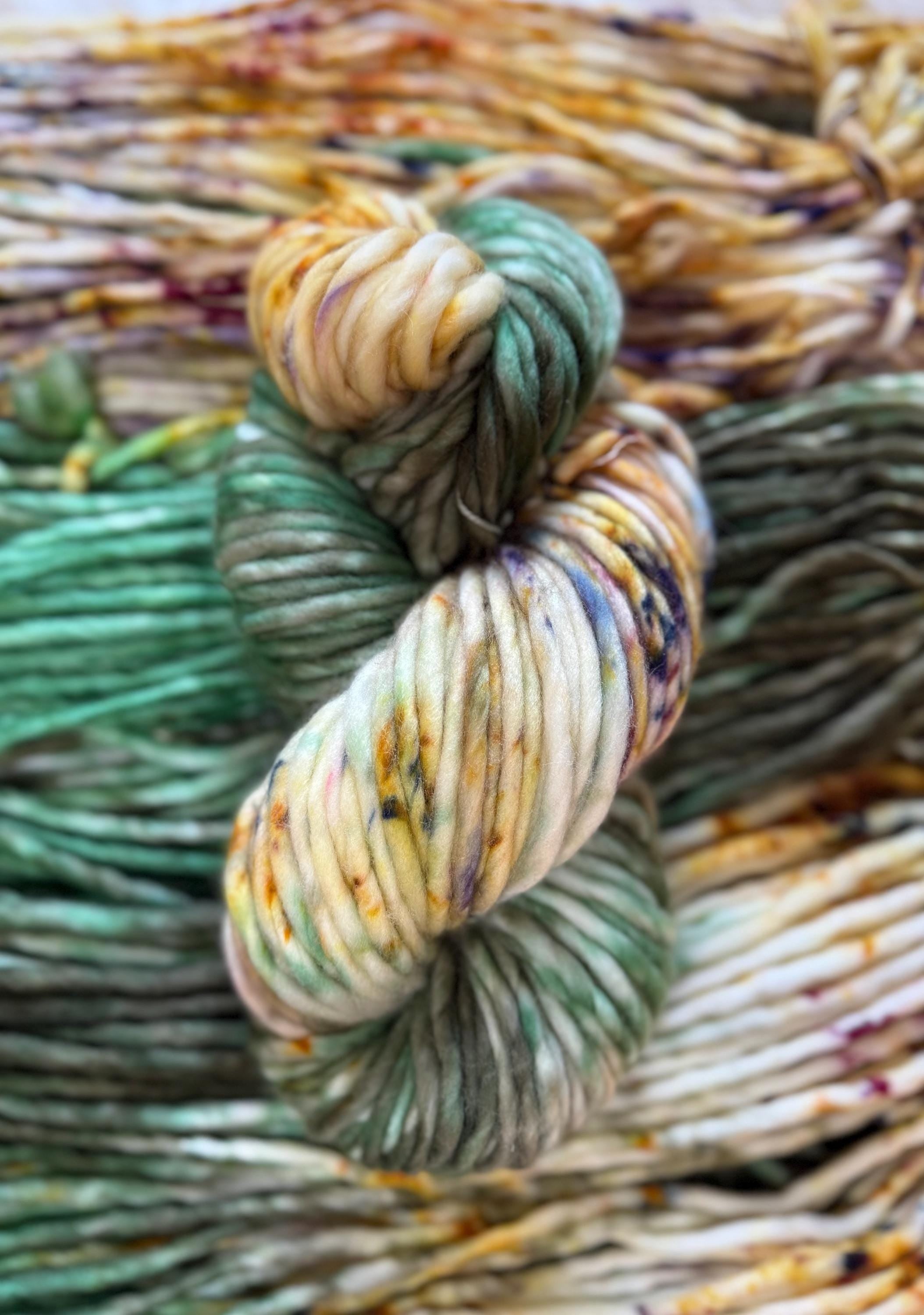 Cozy Hand dyed super bulky merino wool yarn