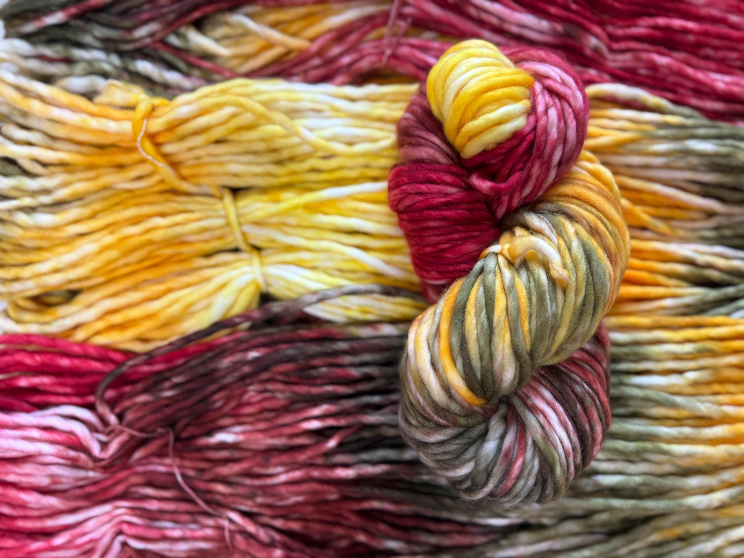 Foliage Hand dyed super bulky merino wool yarn