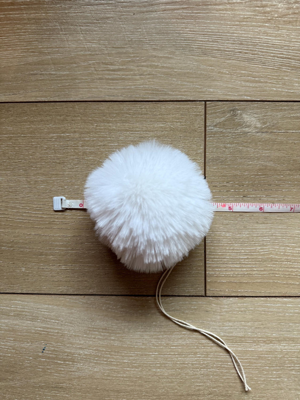 Santa hat white Faux fur Pom Pom