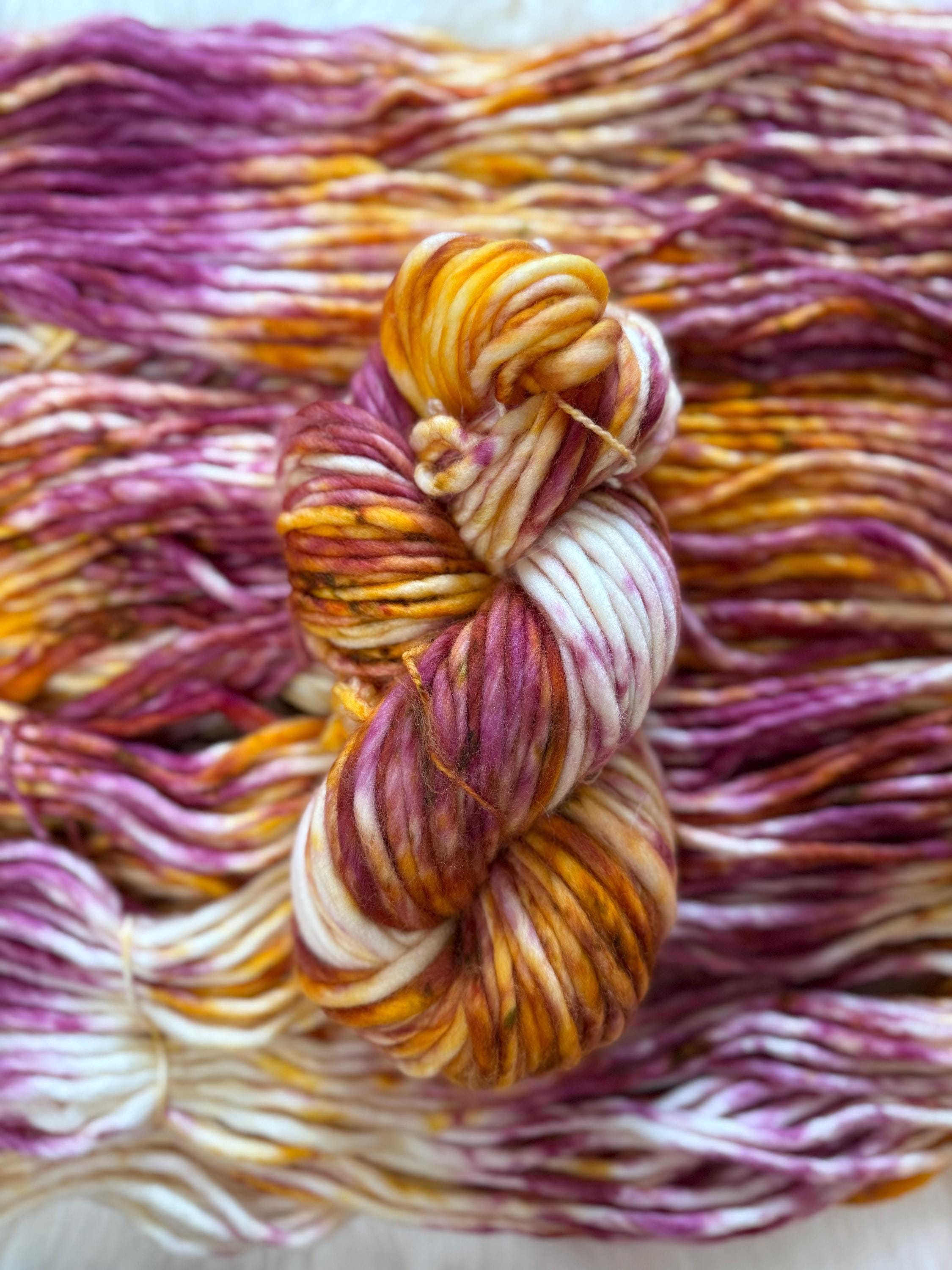 Cider Hand dyed super bulky merino wool