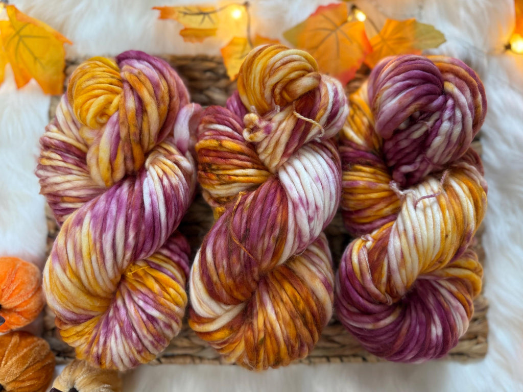 Cider Hand dyed super bulky merino wool