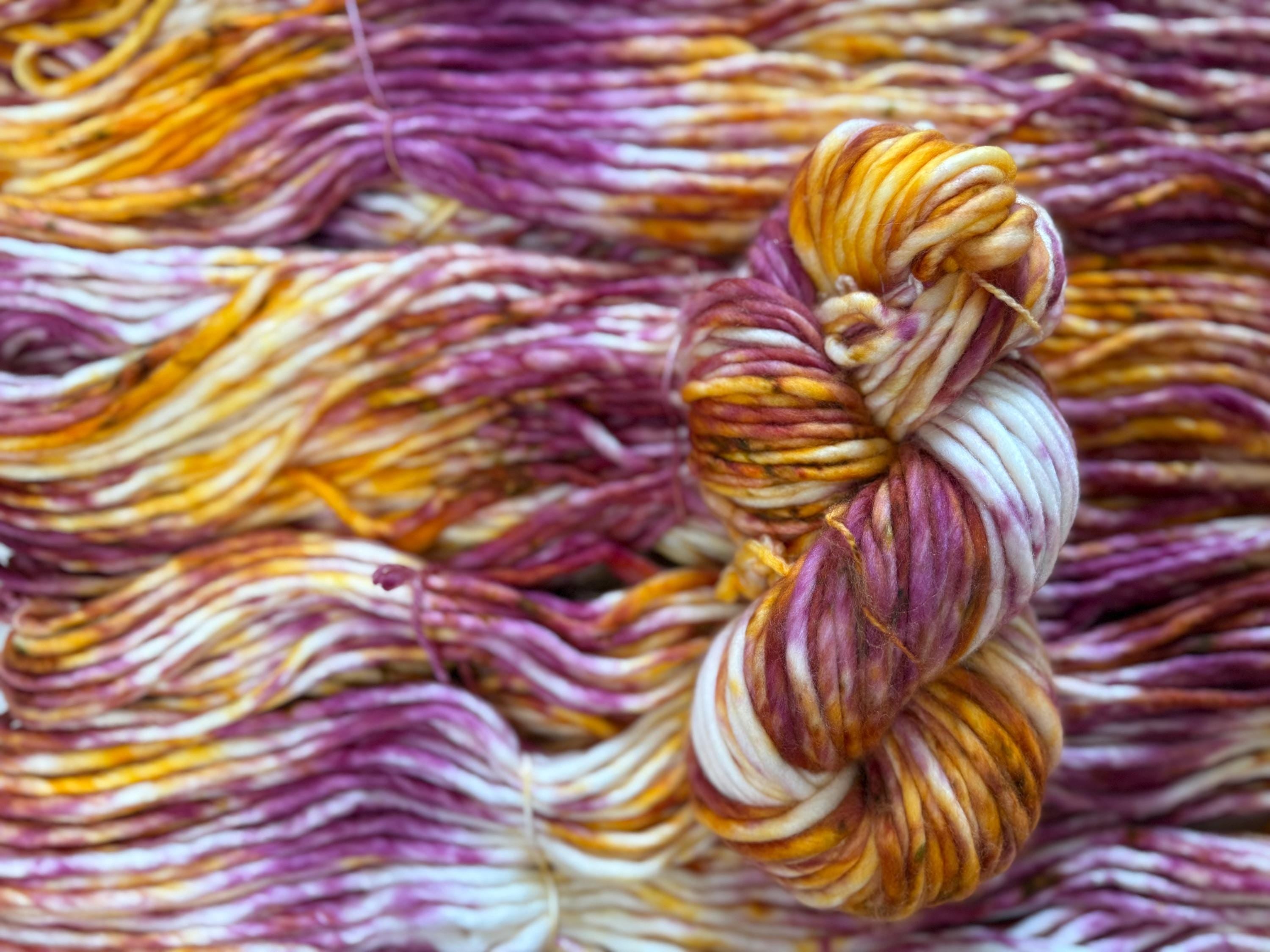 Cider Hand dyed super bulky merino wool