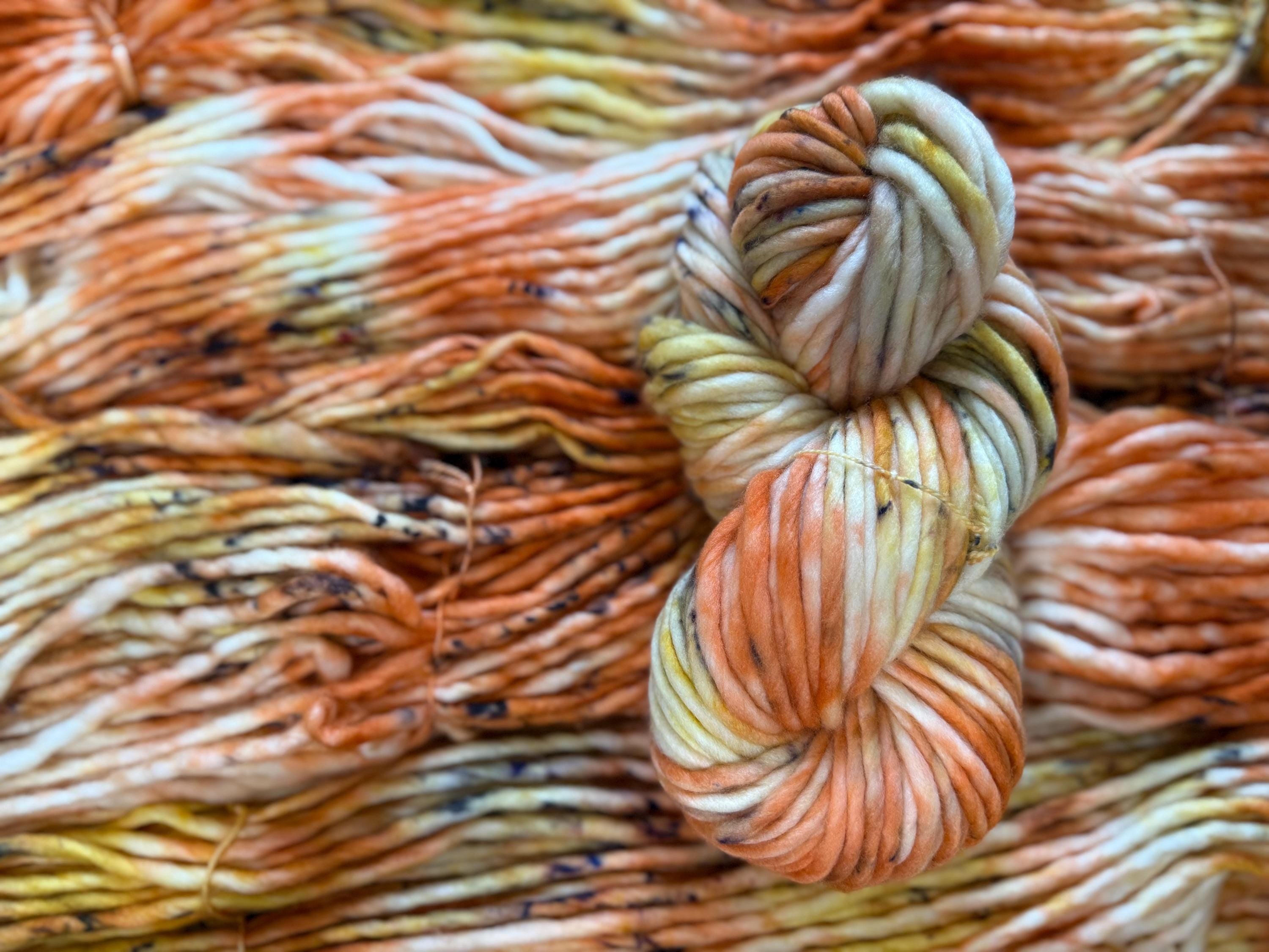 Harvest Hand dyed super bulky merino wool yarn