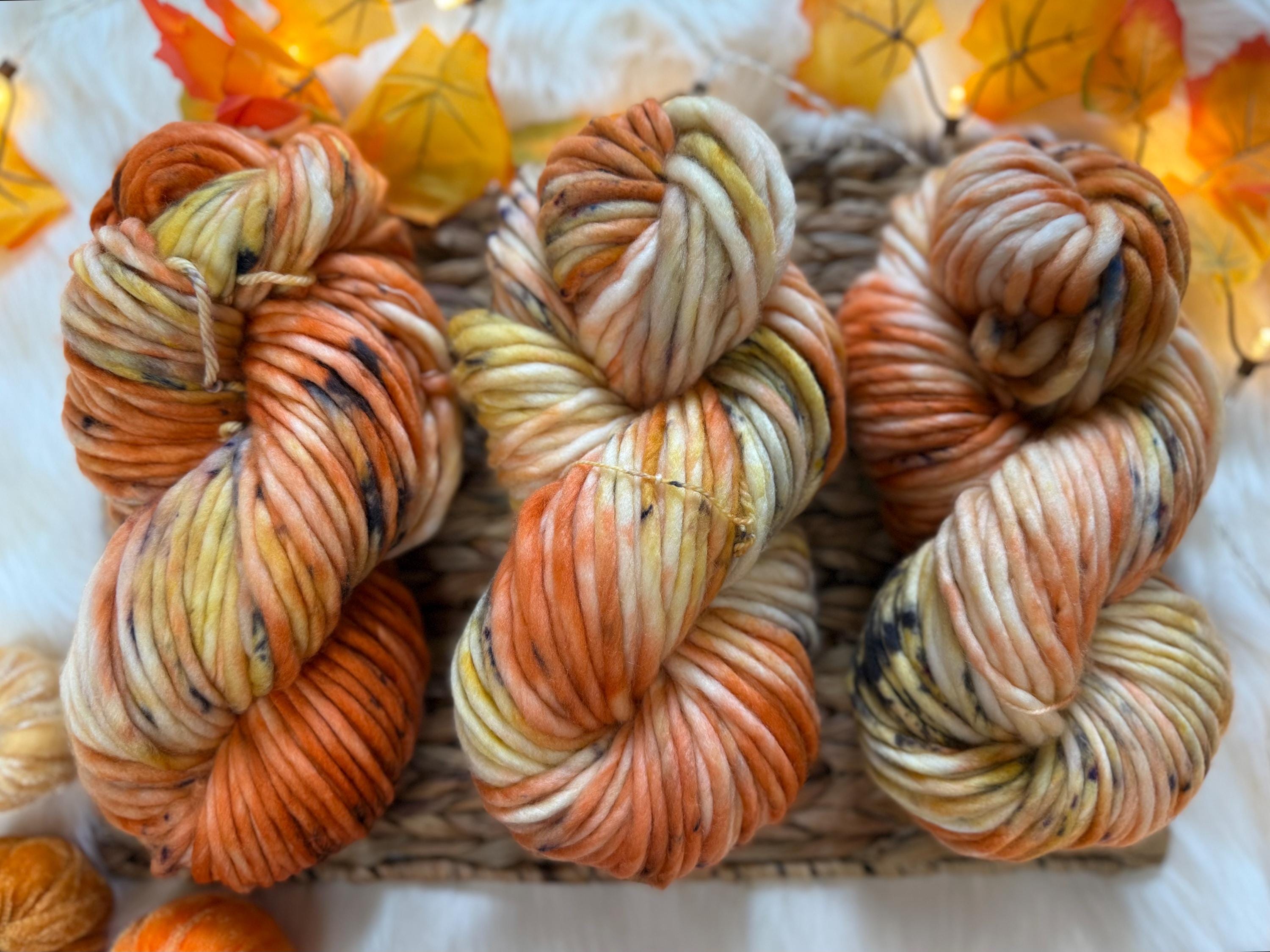 Harvest Hand dyed super bulky merino wool yarn