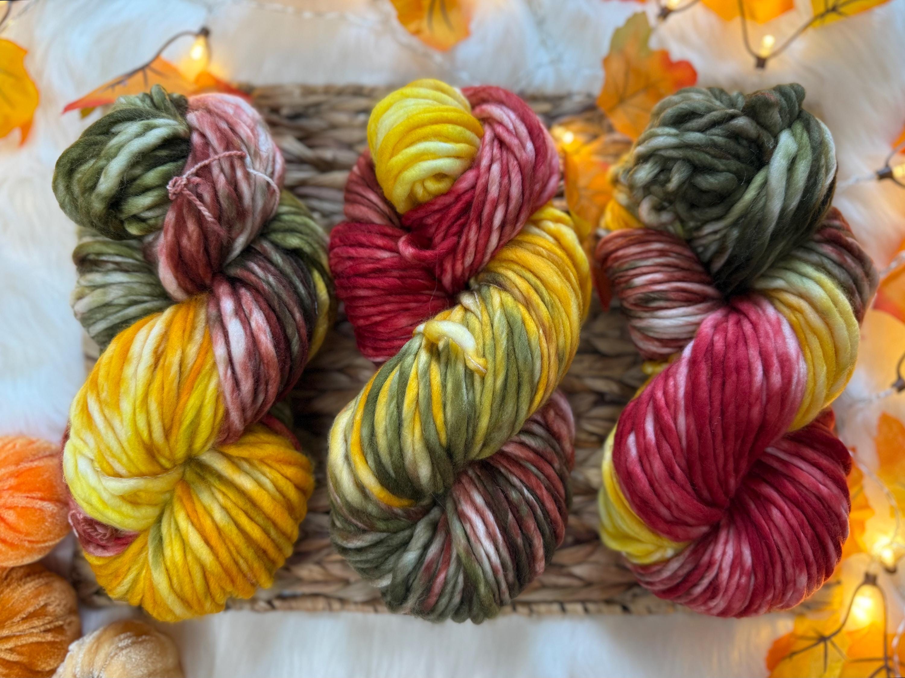 Foliage Hand dyed super bulky merino wool yarn
