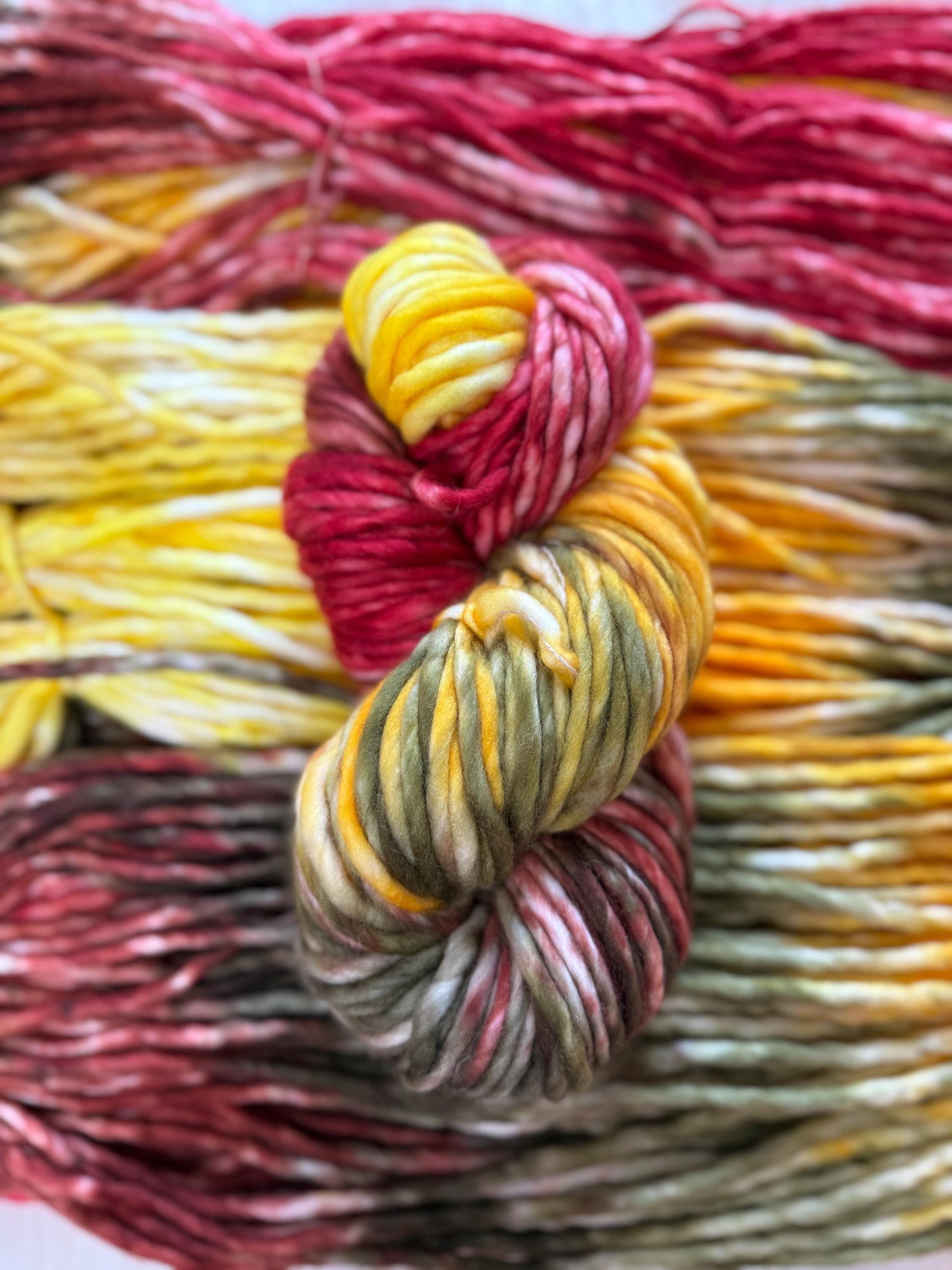 Foliage Hand dyed super bulky merino wool yarn