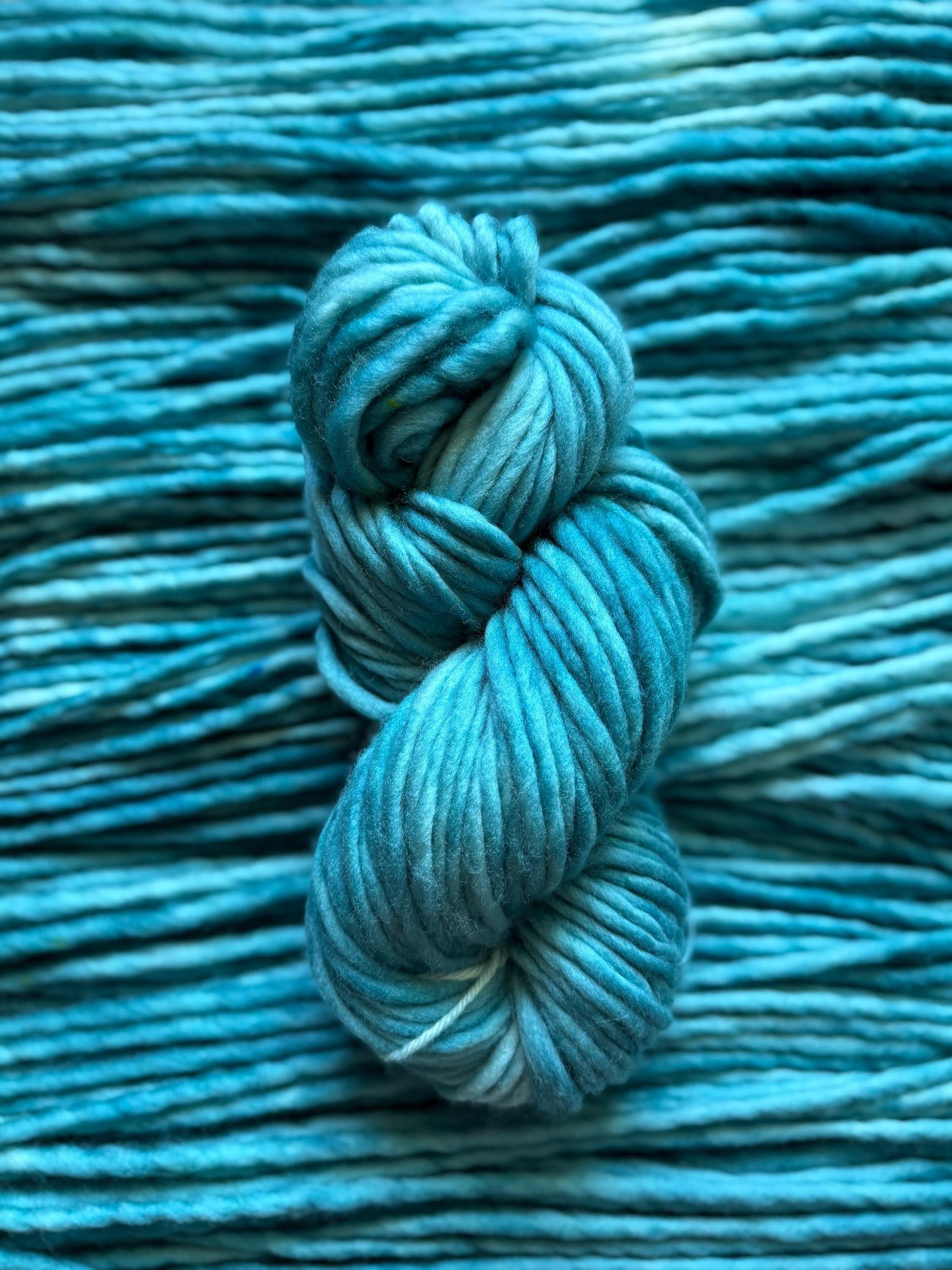 Tropical teal Hand dyed yarn