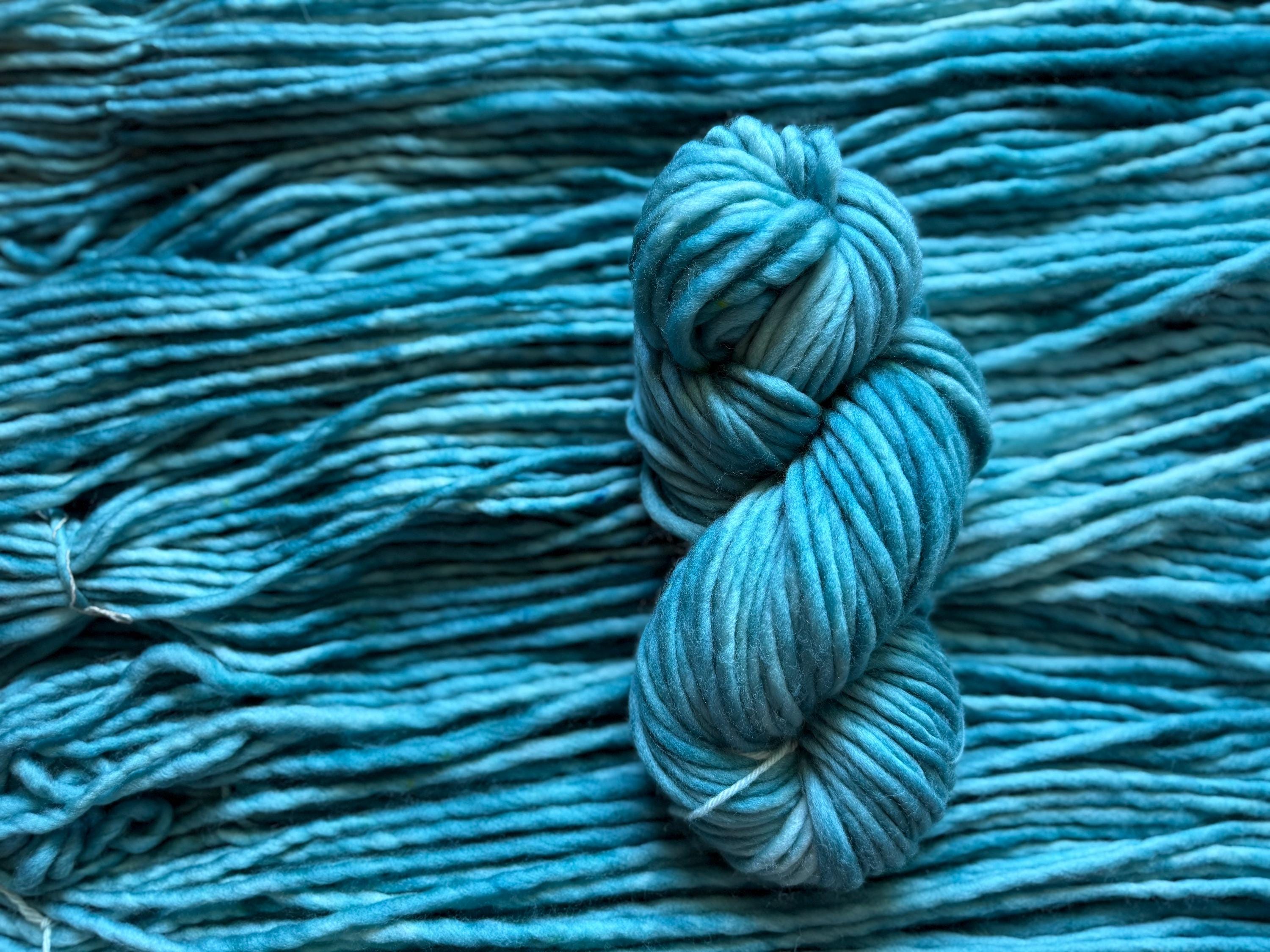 Tropical teal Hand dyed yarn