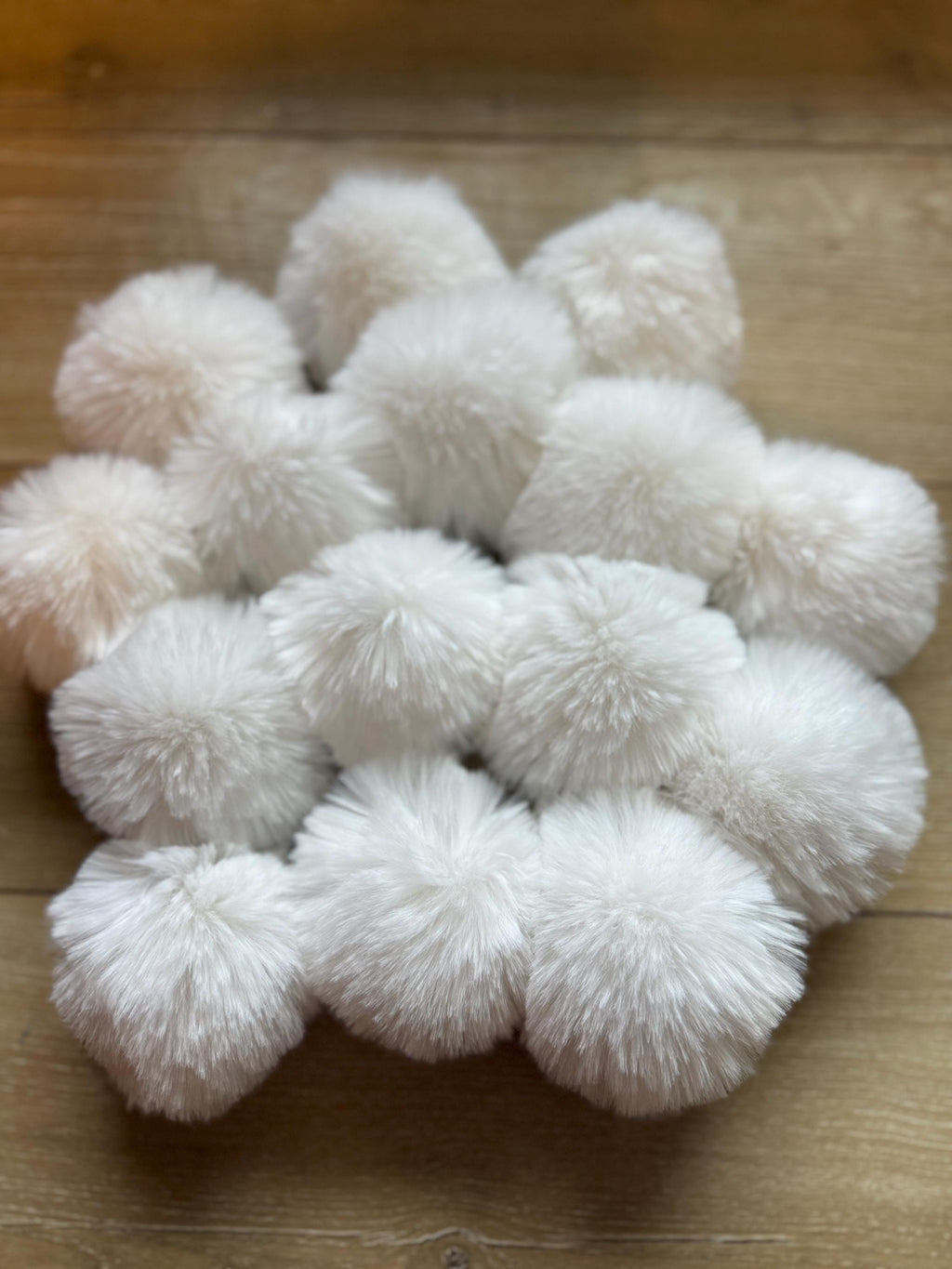 Santa hat white Faux fur Pom Pom