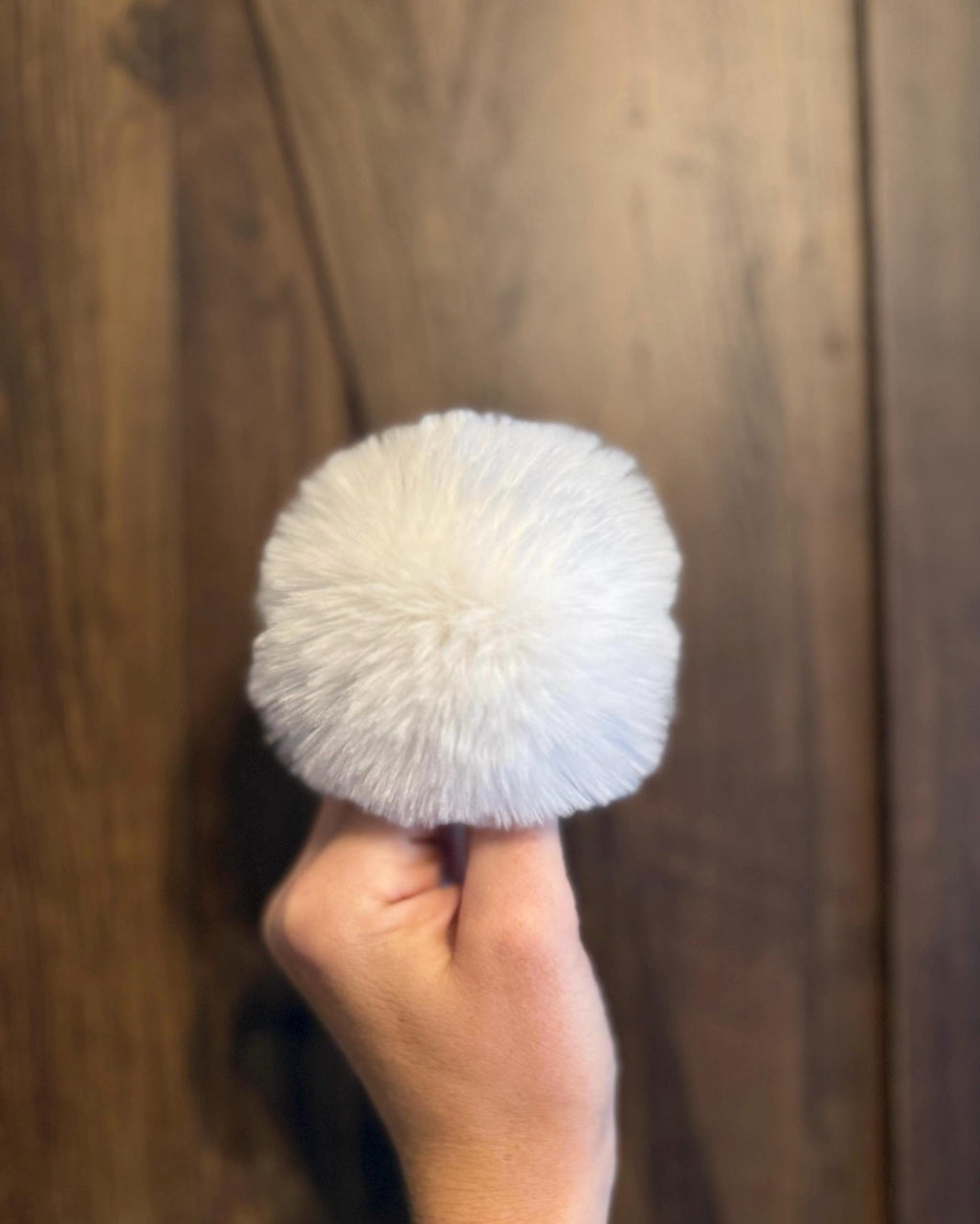 Santa hat white Faux fur Pom Pom