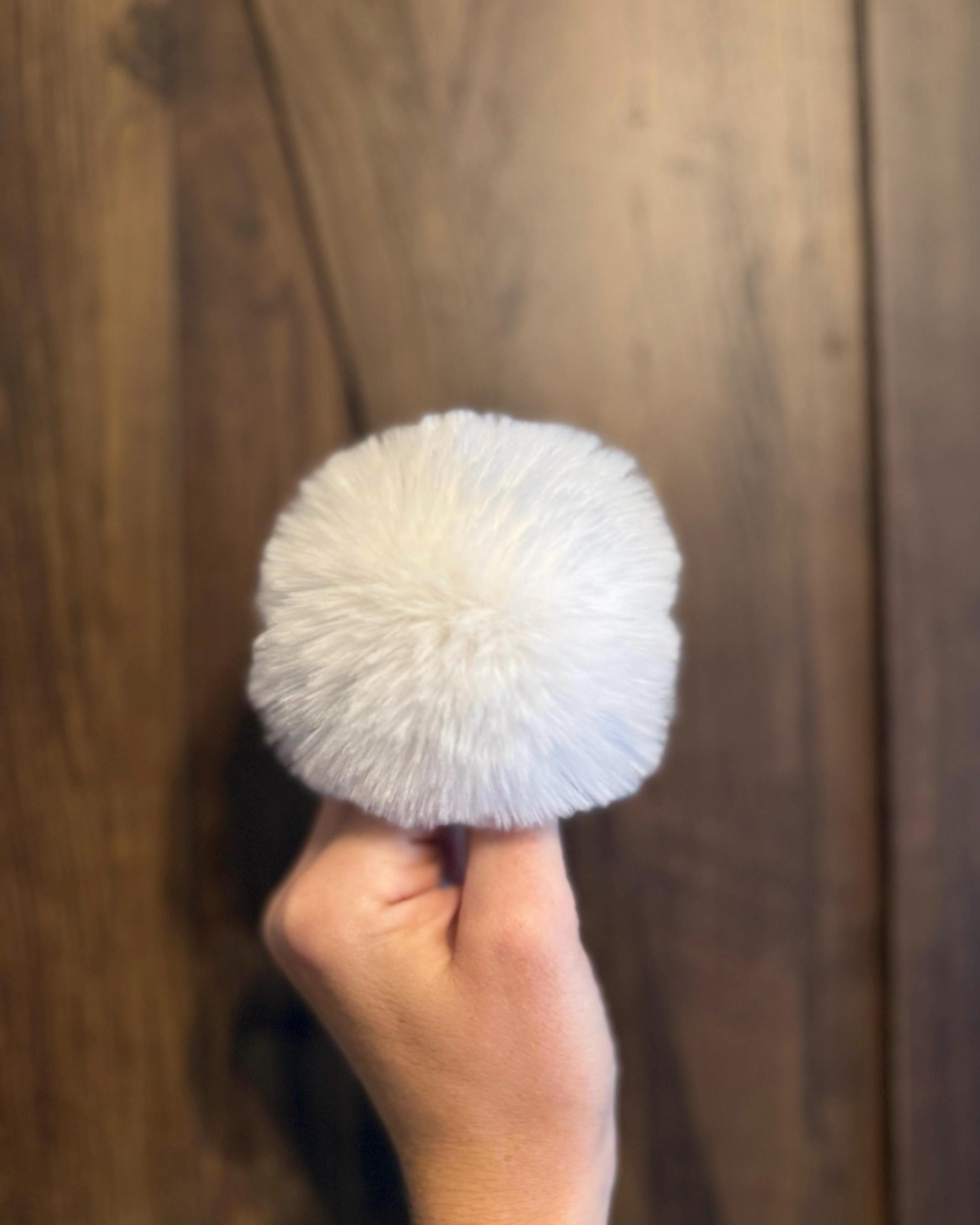 Santa hat white Faux fur Pom Pom