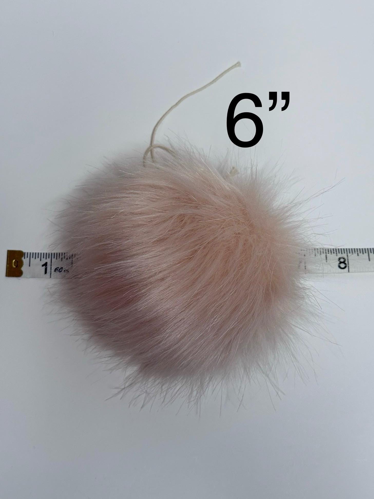 Blush faux fur Pom Poms