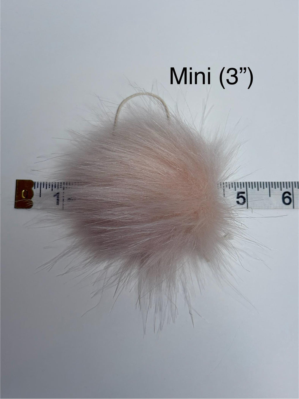 Blush faux fur Pom Poms