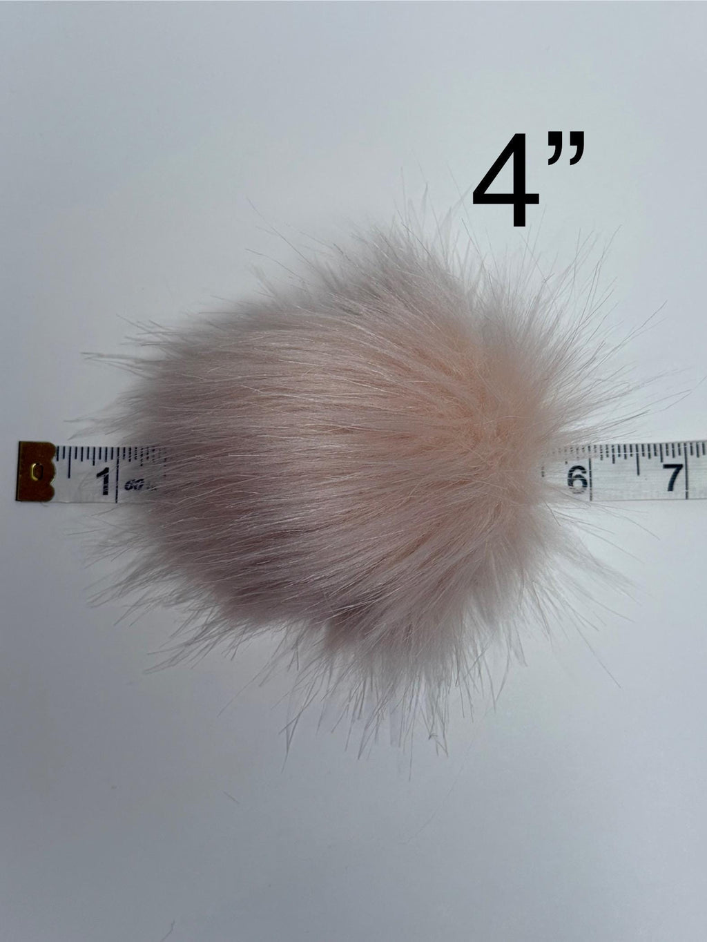 Blush faux fur Pom Poms