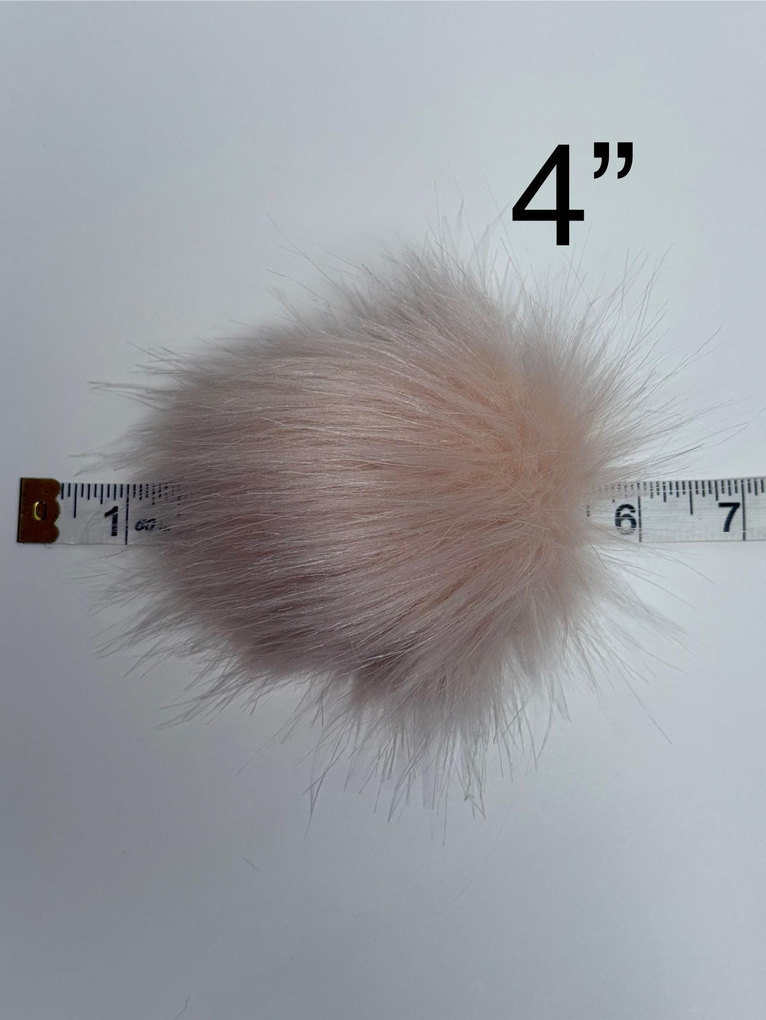 Blush faux fur Pom Poms