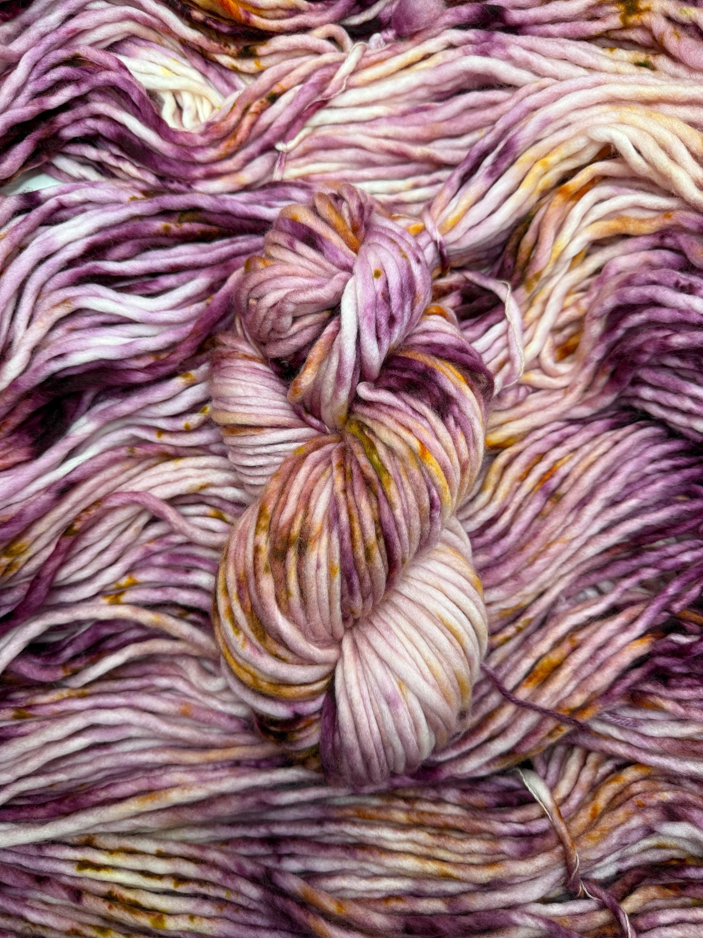 Amuck (oopsie 2) Hand dyed super bulky merino wool yarn