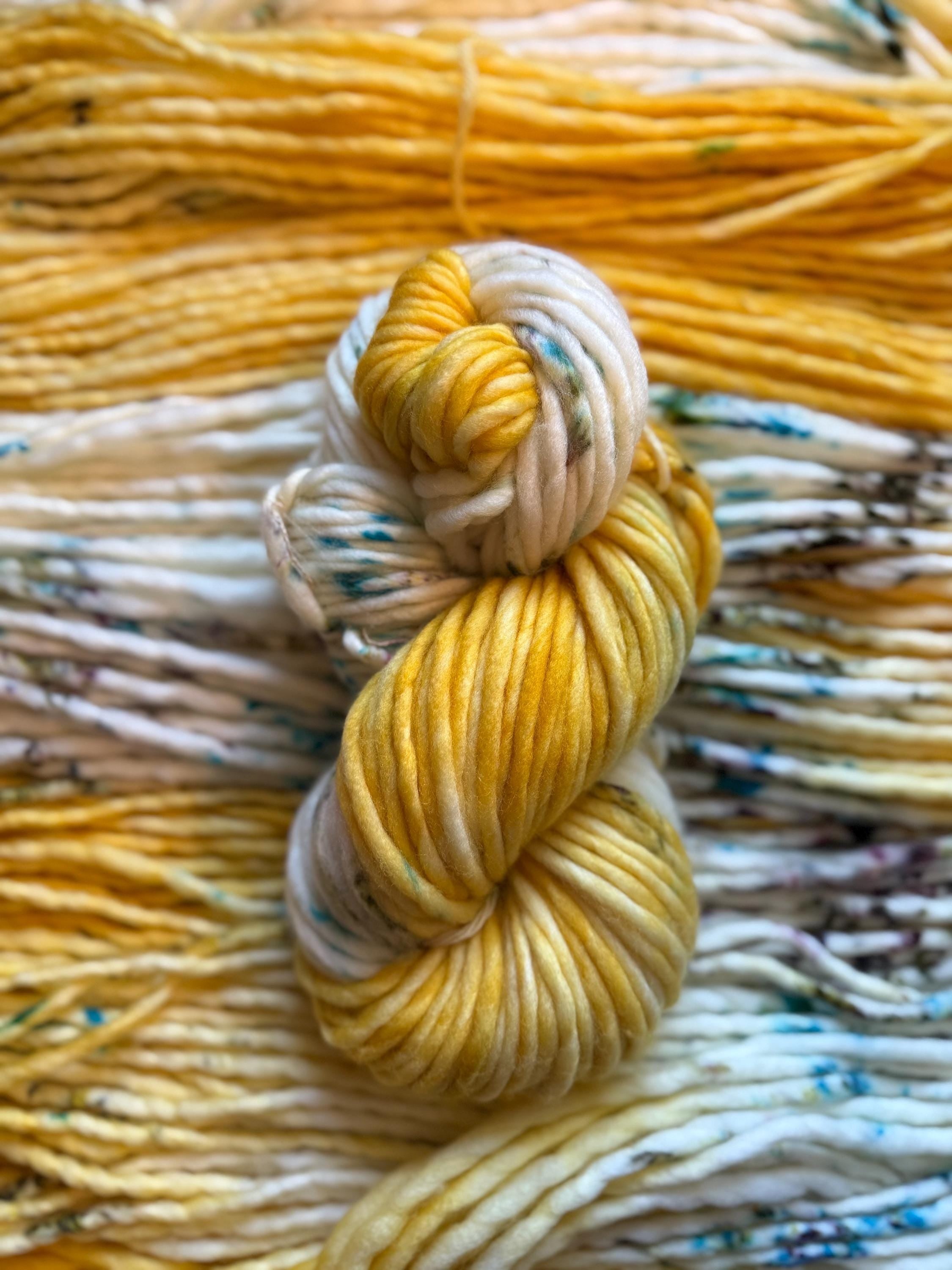 Sunshine hand dyed super bulky merino wool yarn