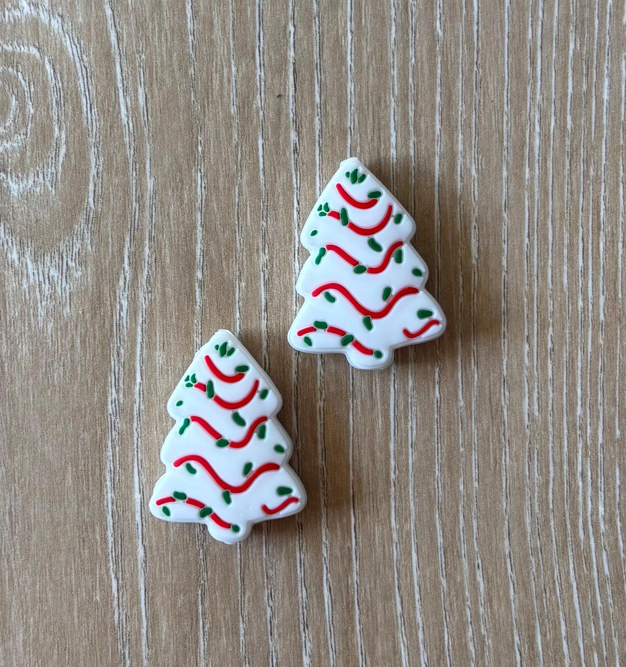 Christmas tree cookie needle stoppers for knitting needles