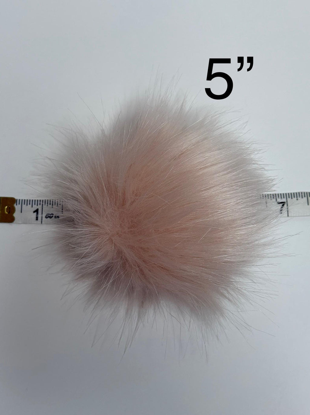 Blush faux fur Pom Poms