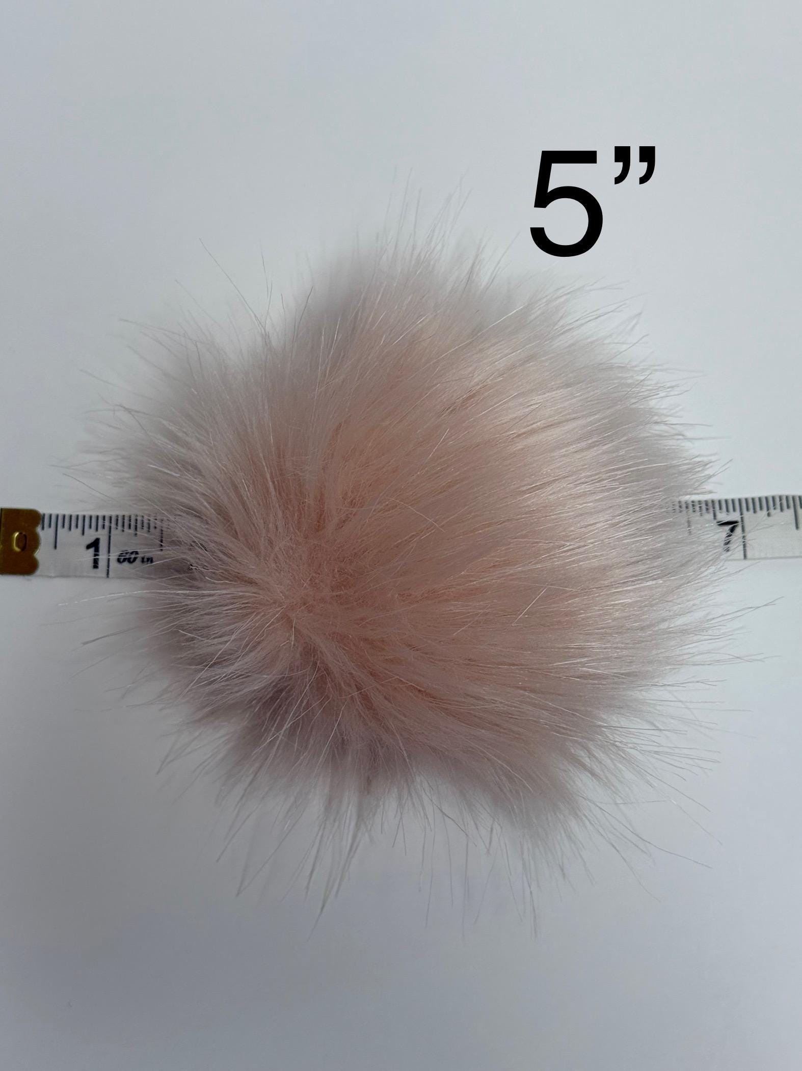 Blush faux fur Pom Poms