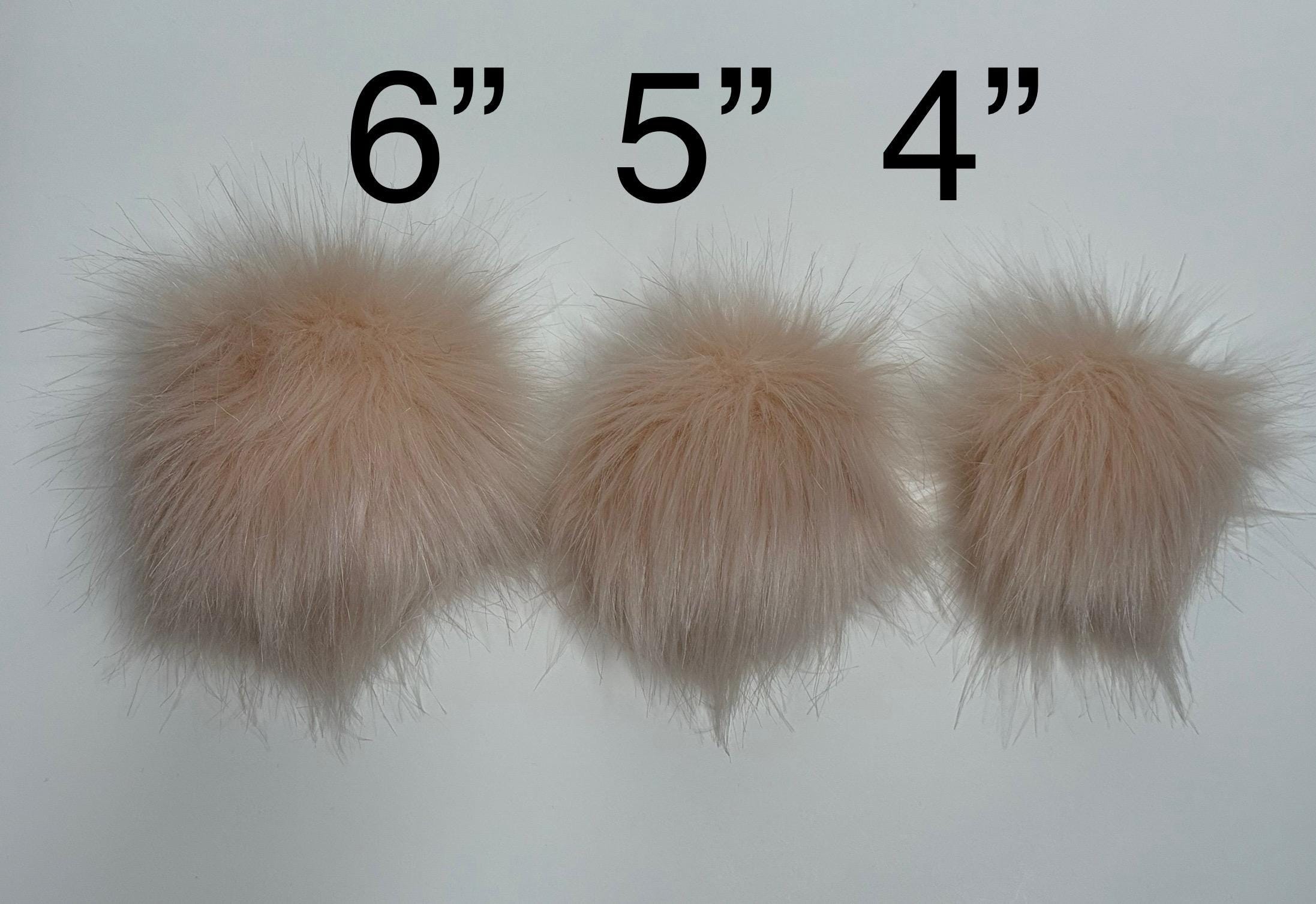 Blush faux fur Pom Poms