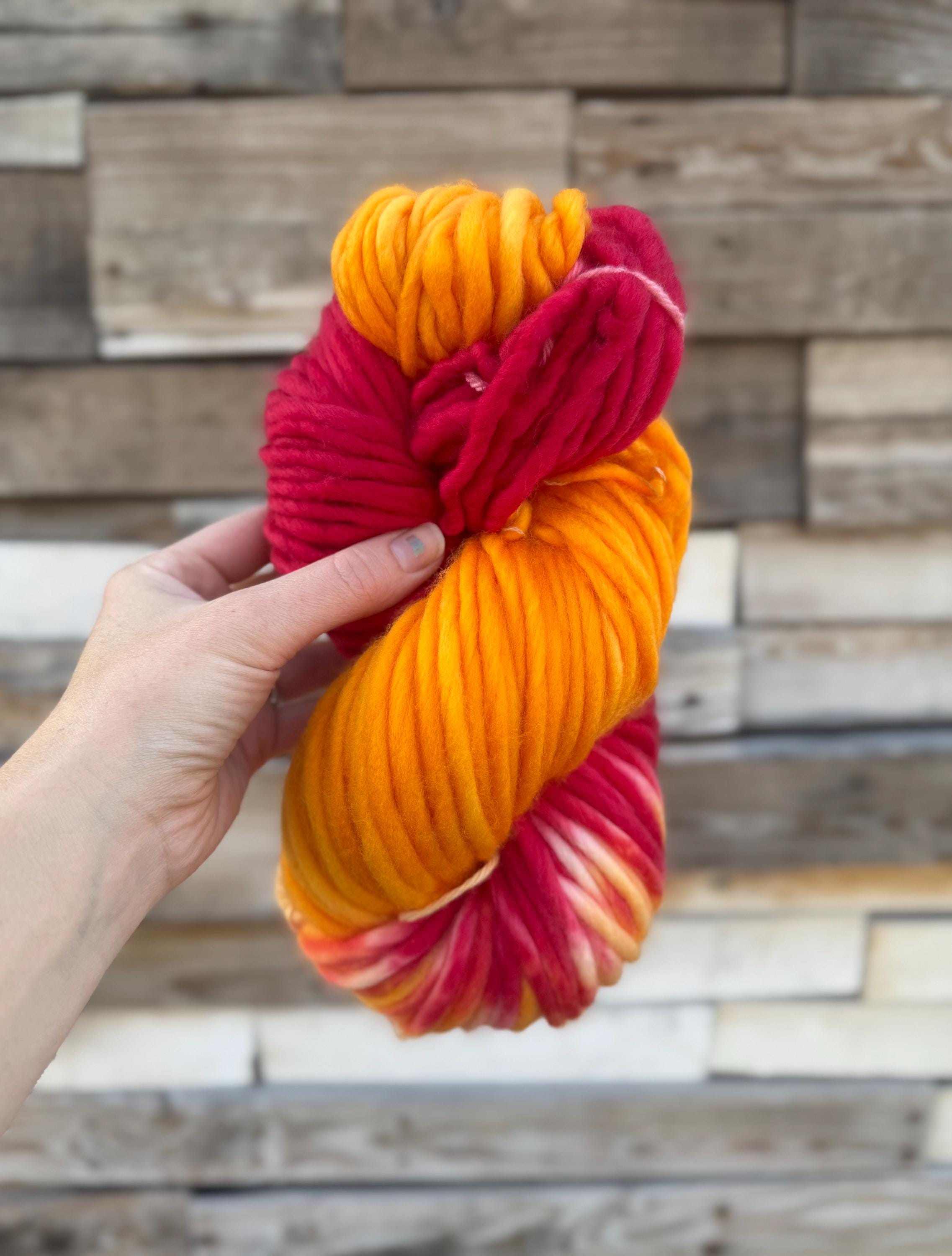 Kansas City red and gold  Hand dyed yarn
