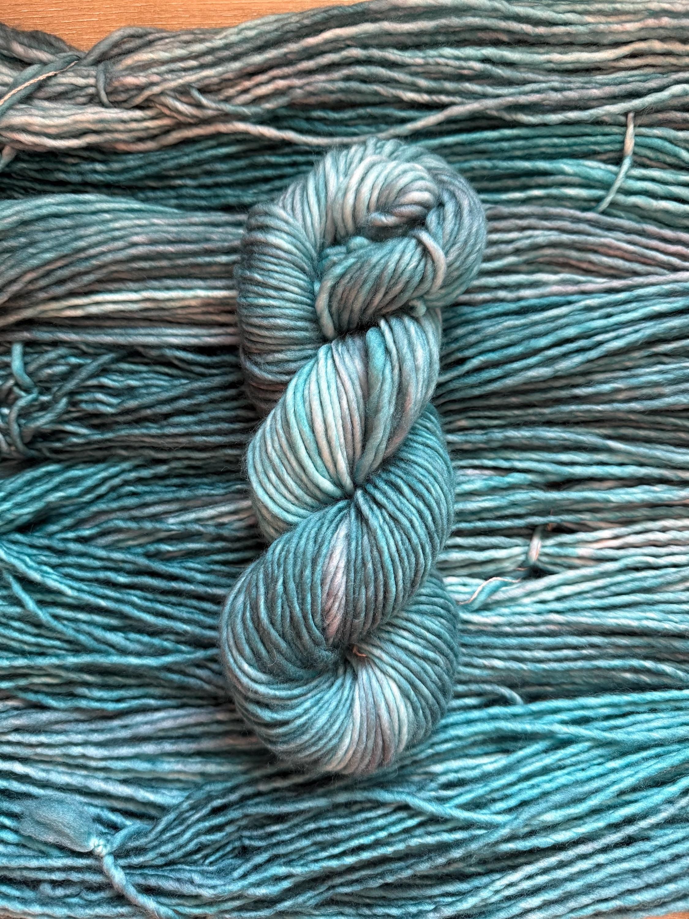 Shaded teal yarn