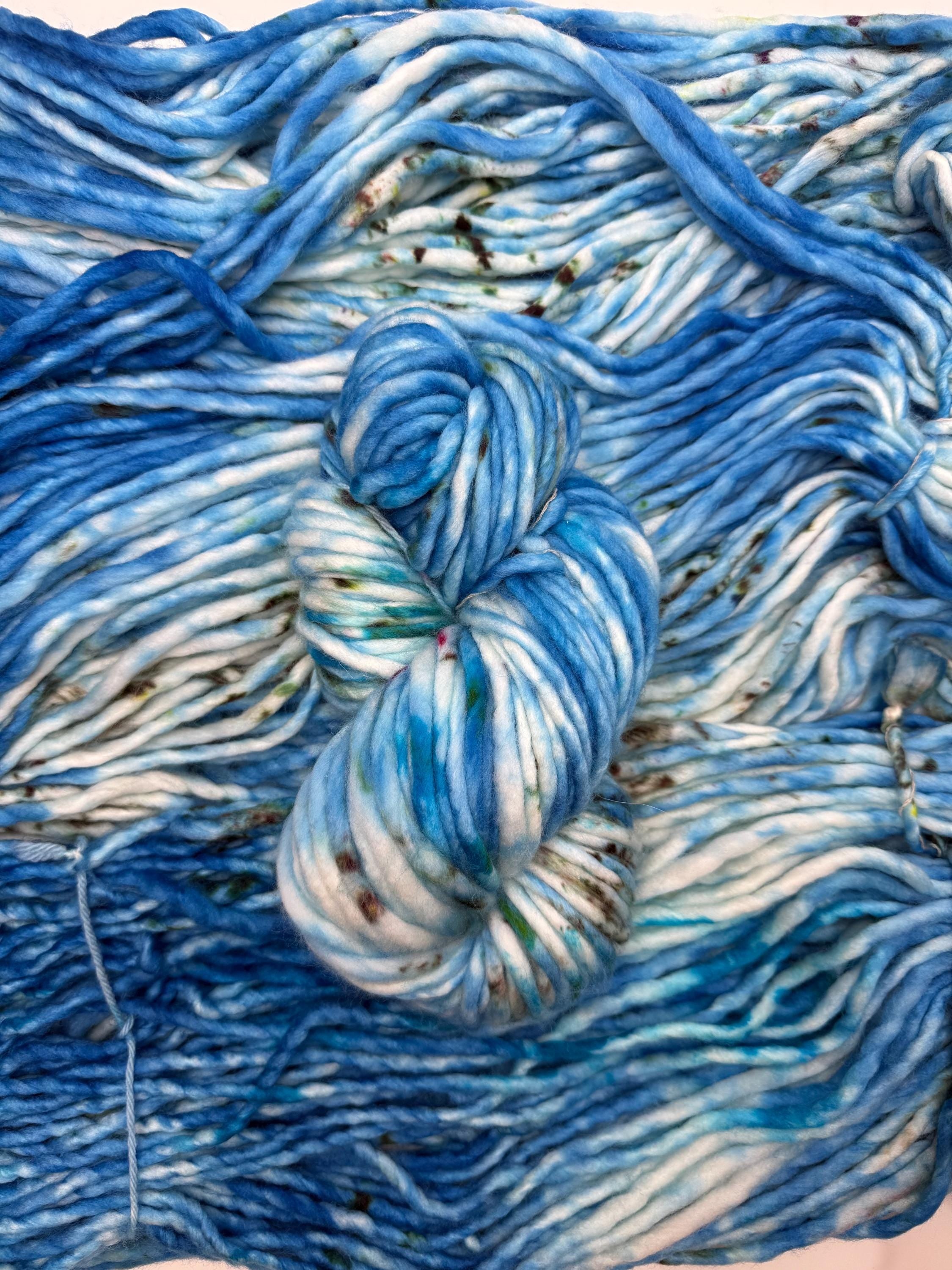 Ocean eyes hand dyed yarn