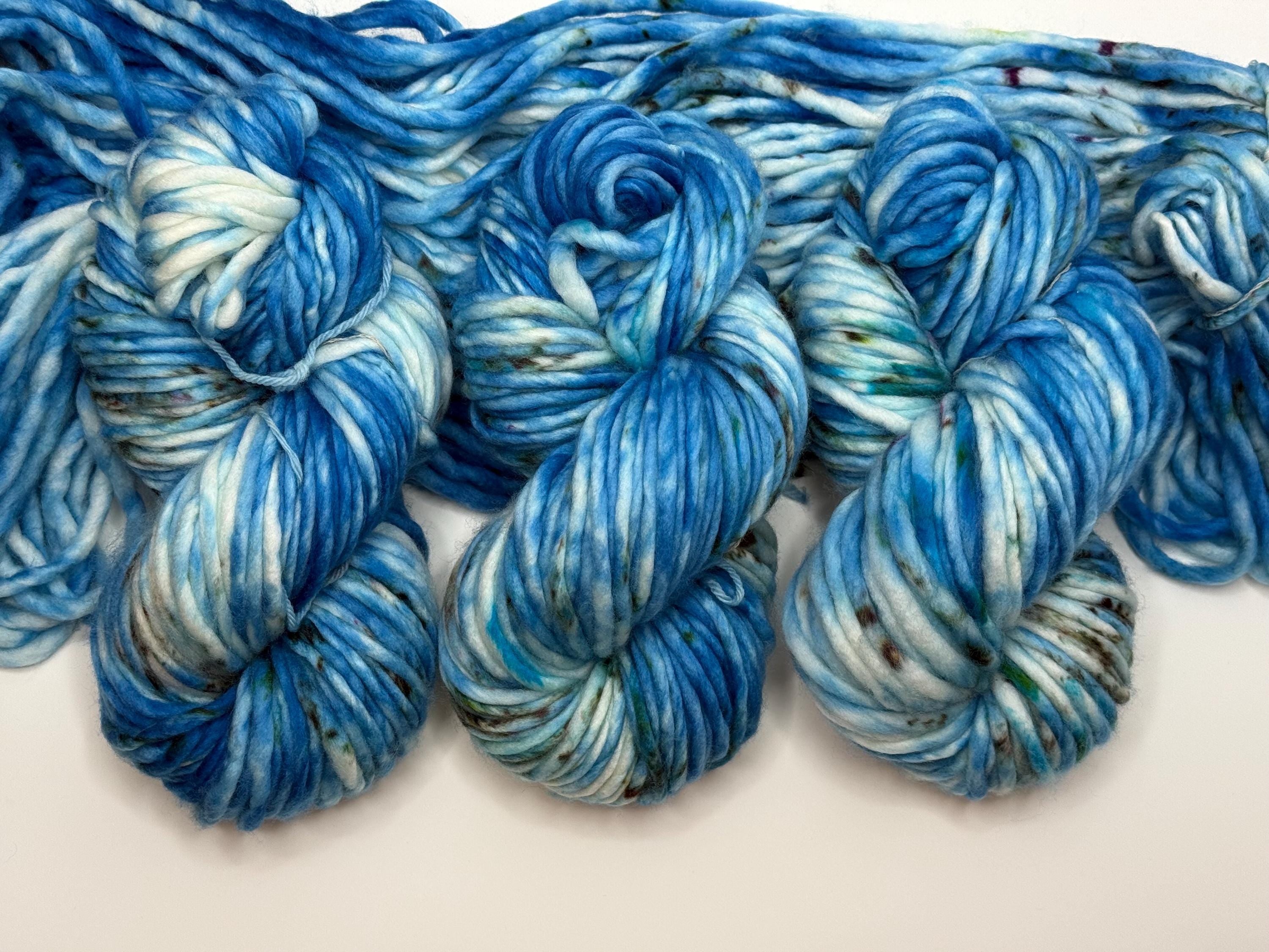 Ocean eyes hand dyed yarn