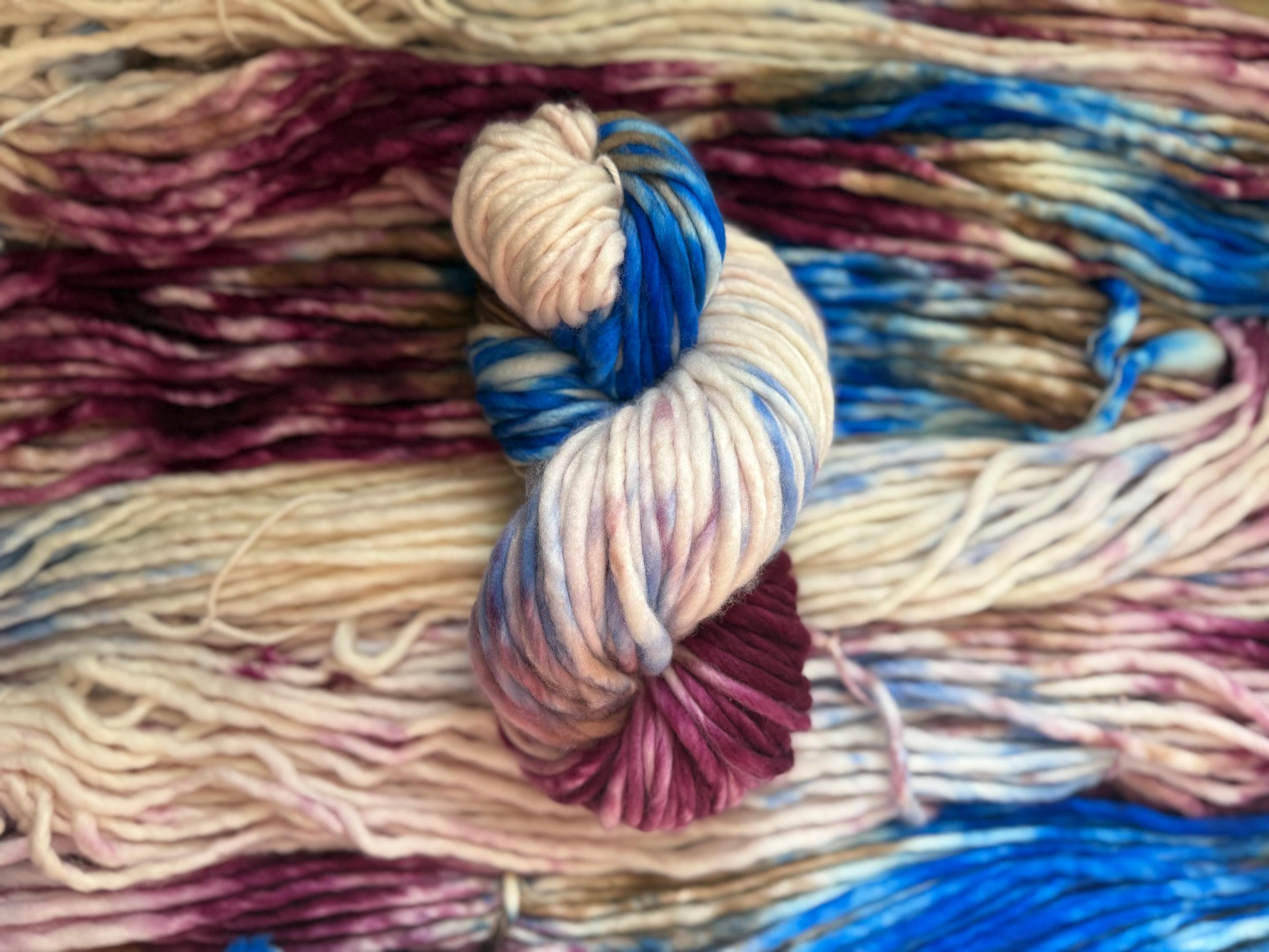 Fairy Hand dyed super bulky merino wool yarn