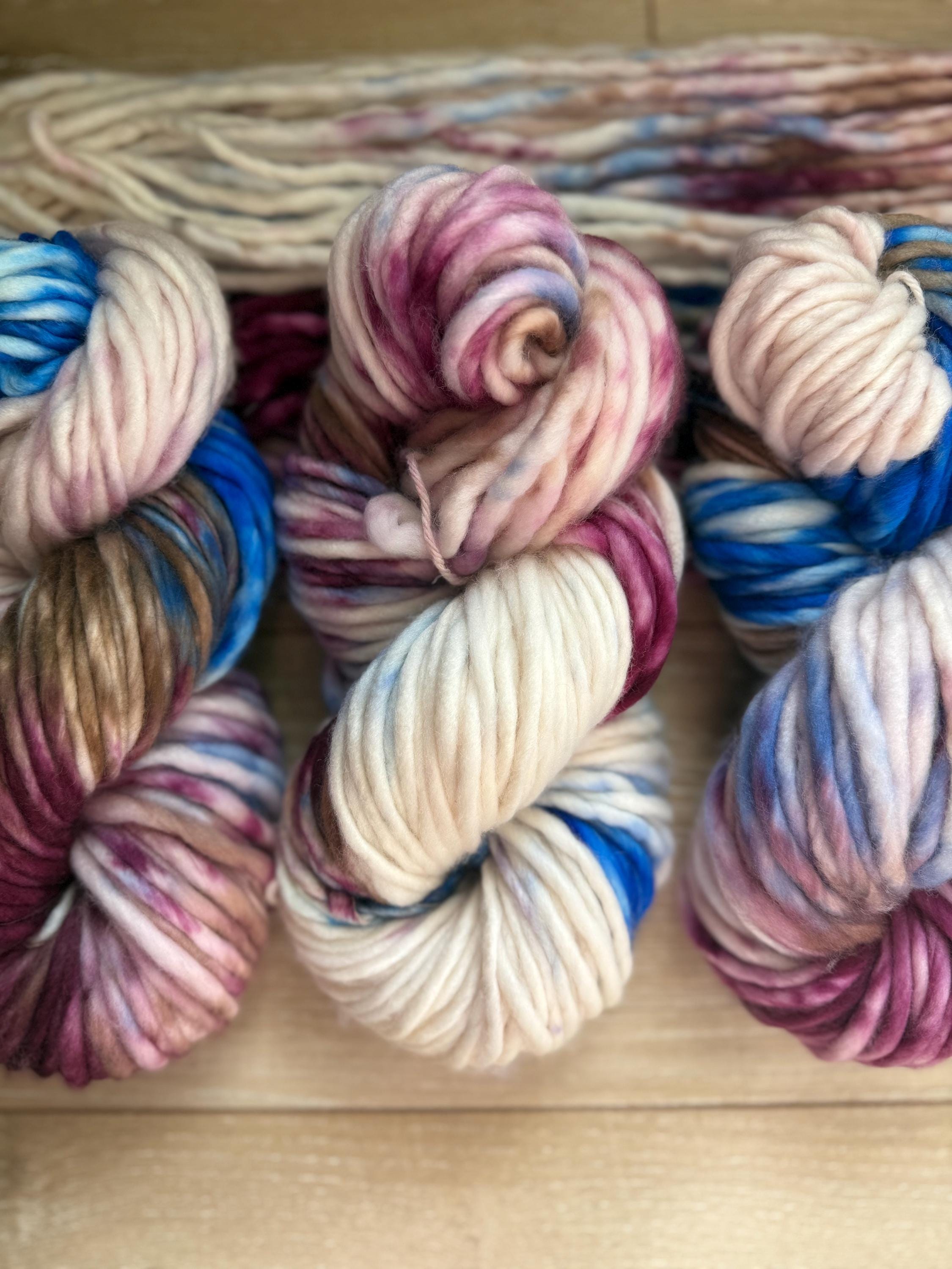 Fairy Hand dyed super bulky merino wool yarn