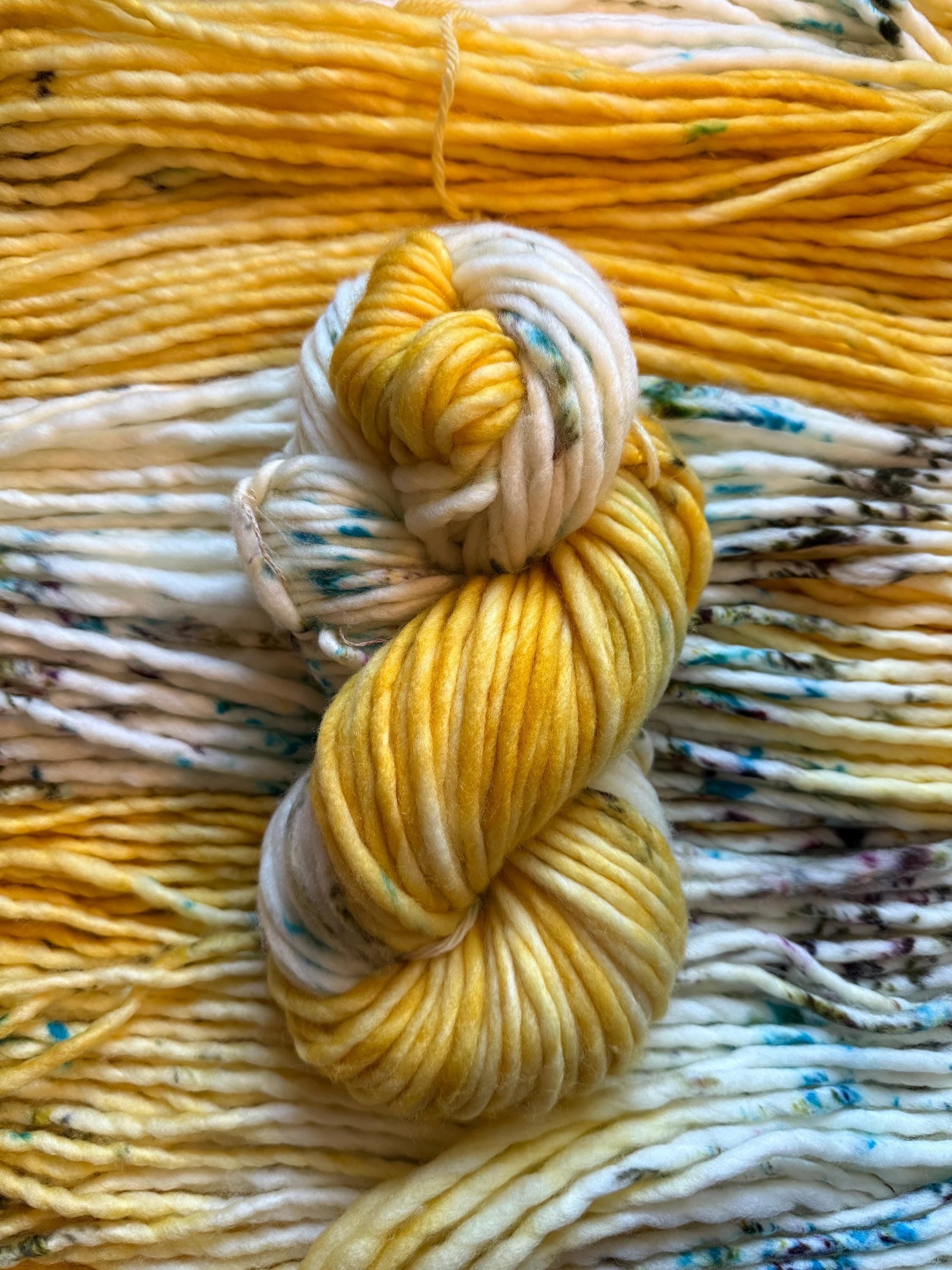 Sunshine hand dyed super bulky merino wool yarn