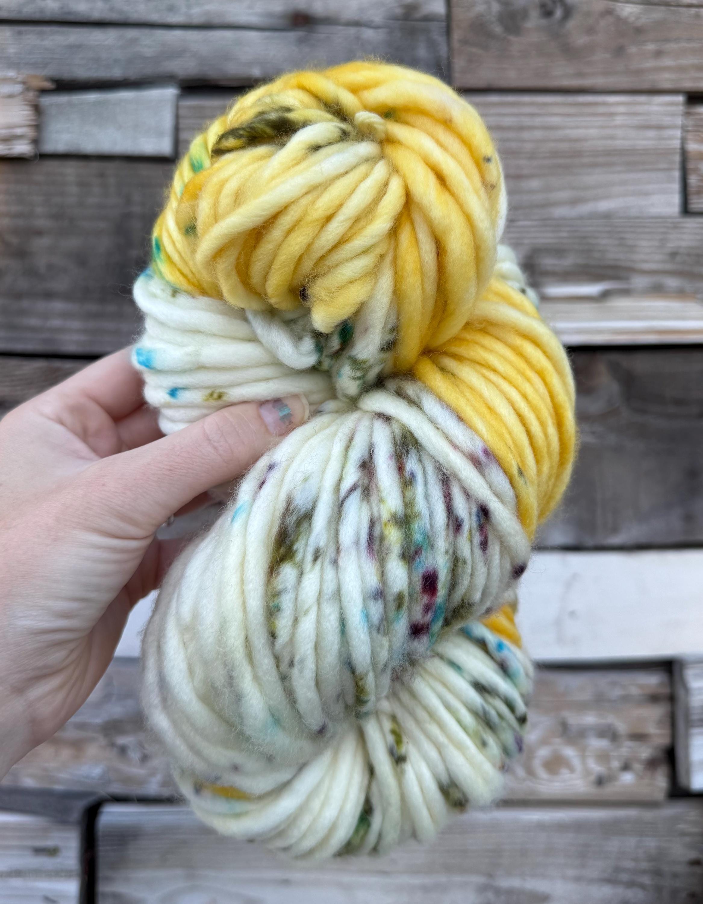 Sunshine hand dyed super bulky merino wool yarn