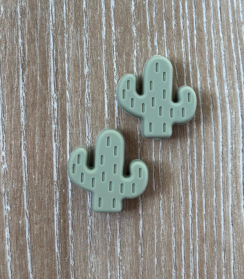 Cactus needle stoppers for knitting needles