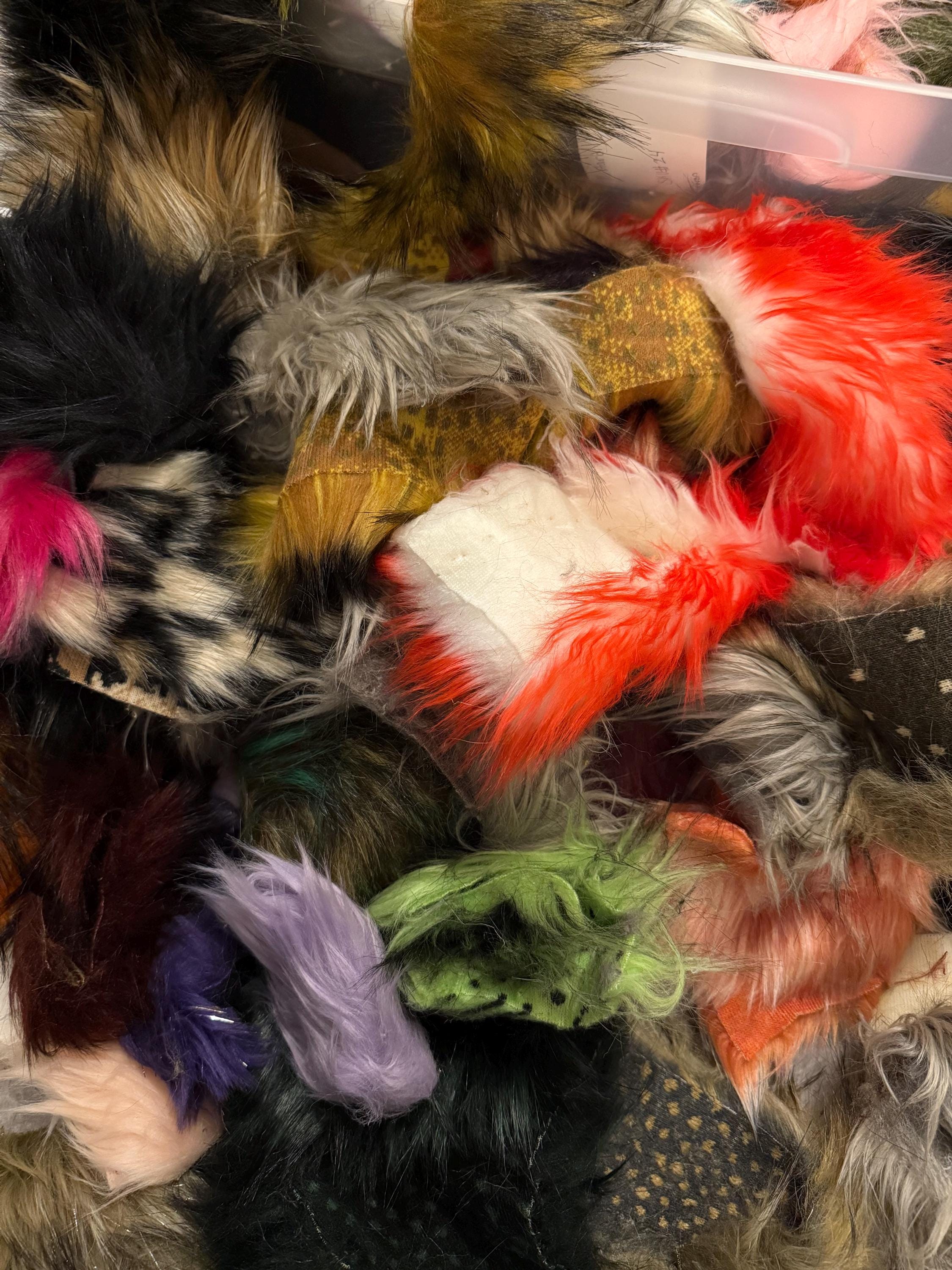 Faux fur scraps