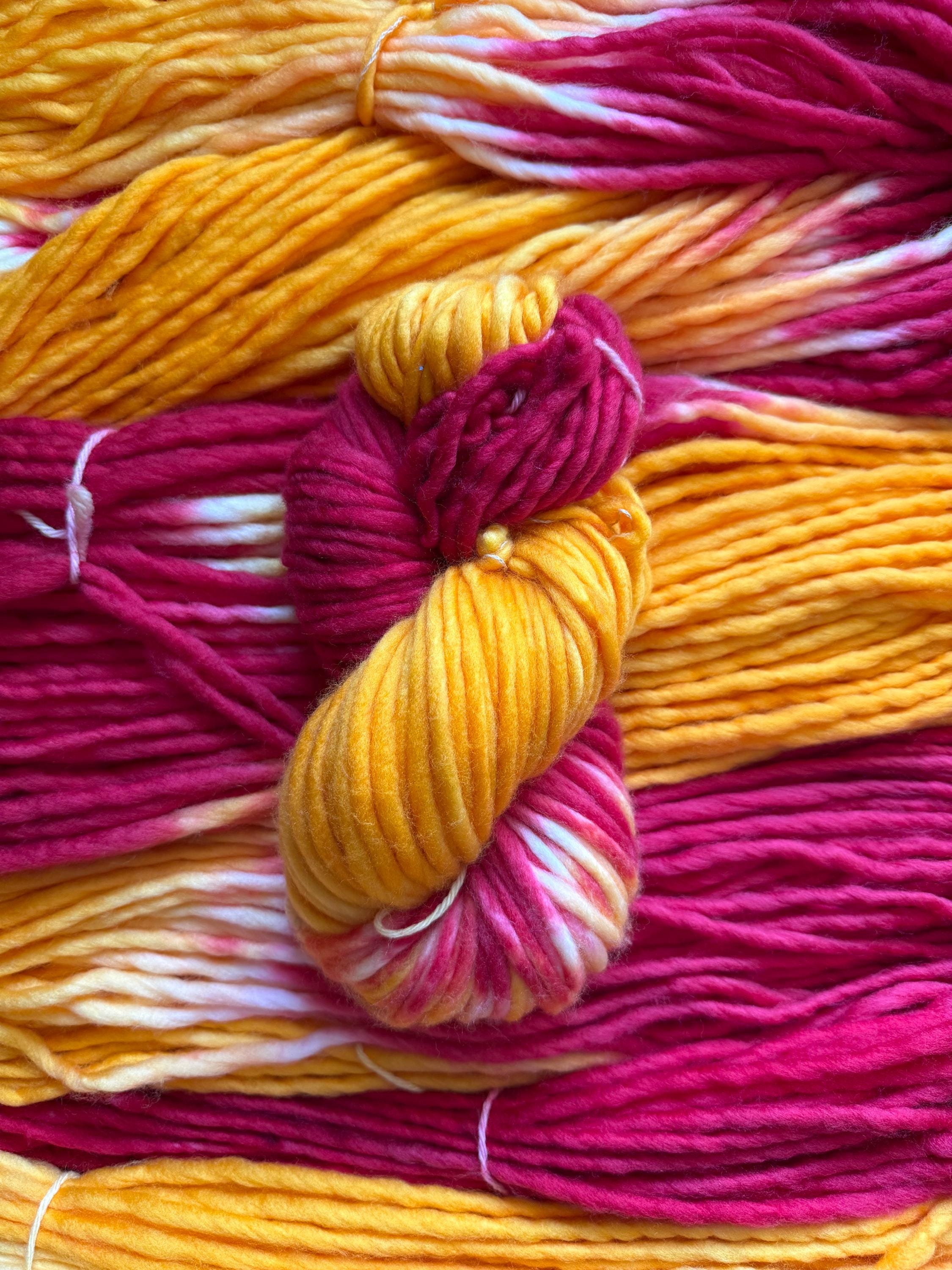 Kansas City red and gold  Hand dyed yarn