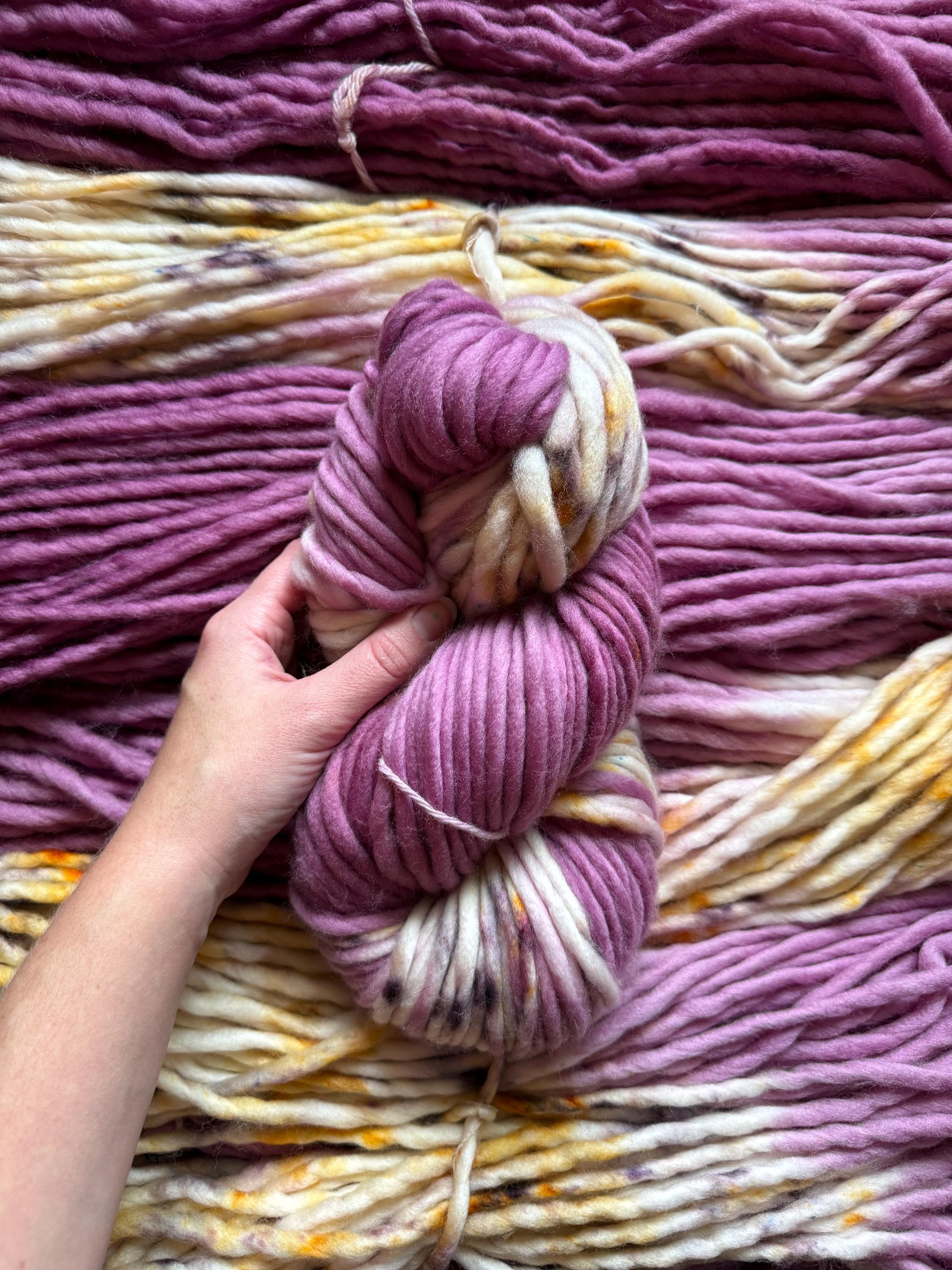 Rustic Berry Hand dyed yarn