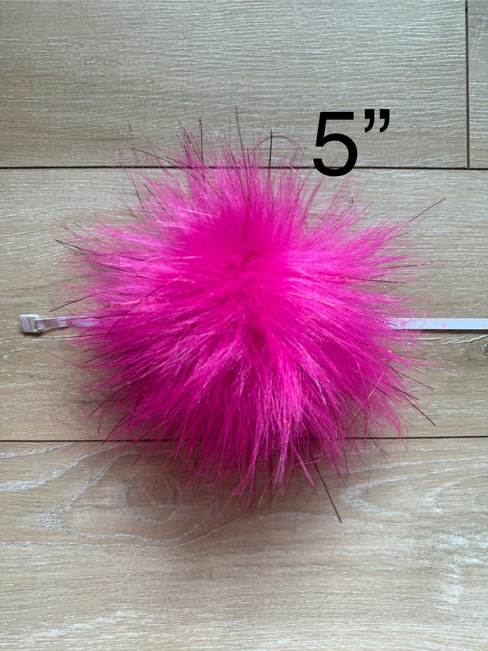 Magenta tinsel Pom