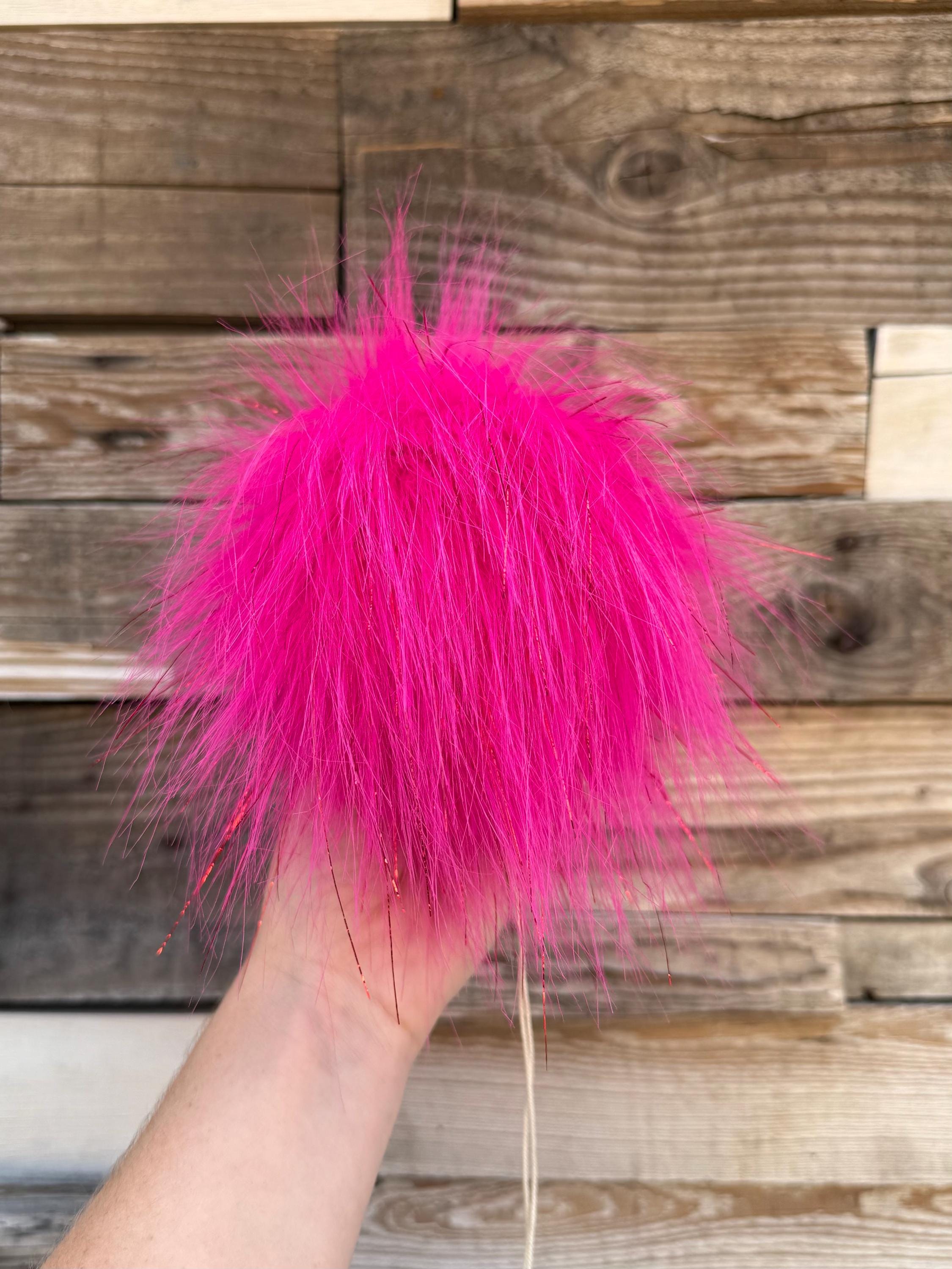 Magenta tinsel Pom