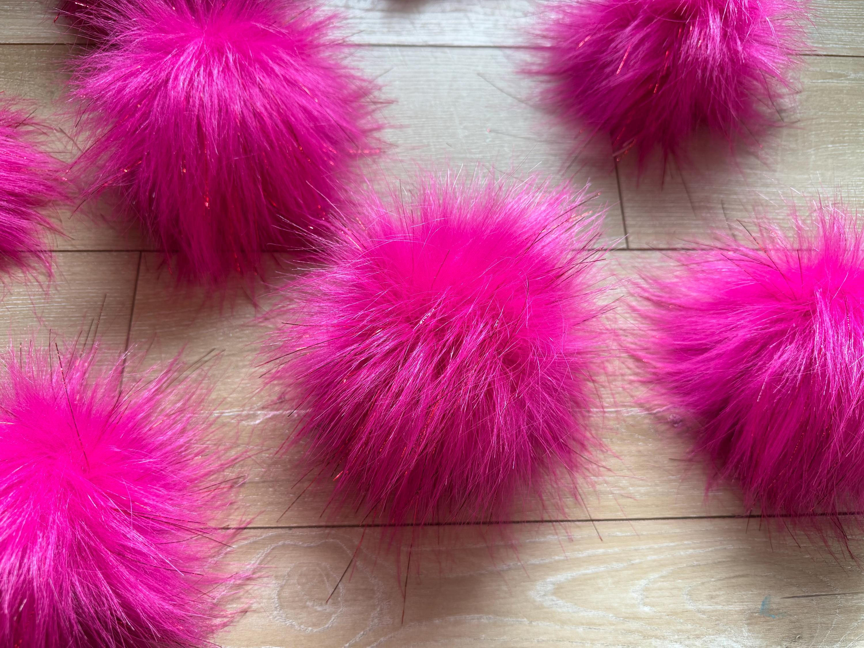 Magenta tinsel Pom