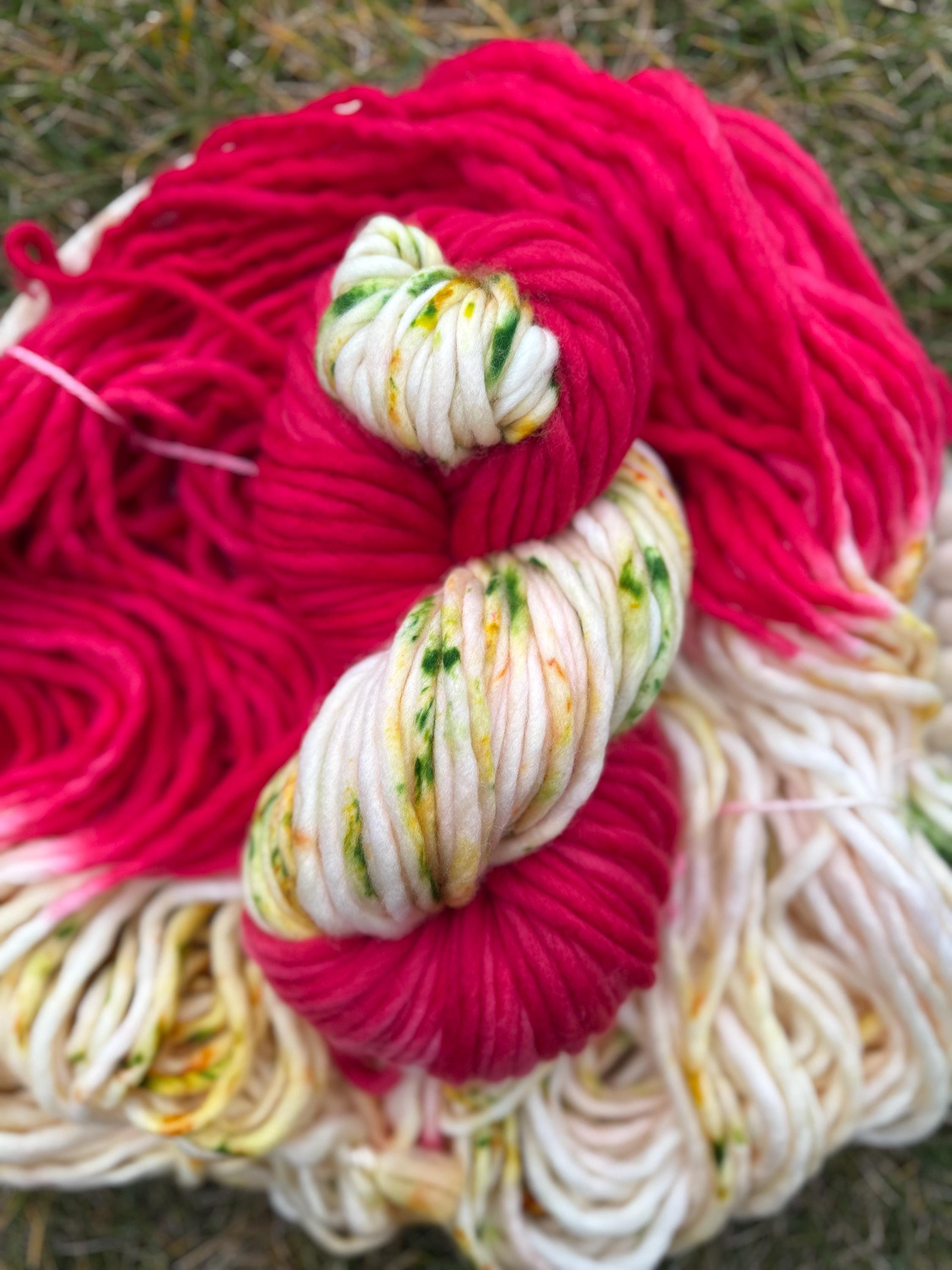 Carol Hand dyed super bulky merino wool yarn