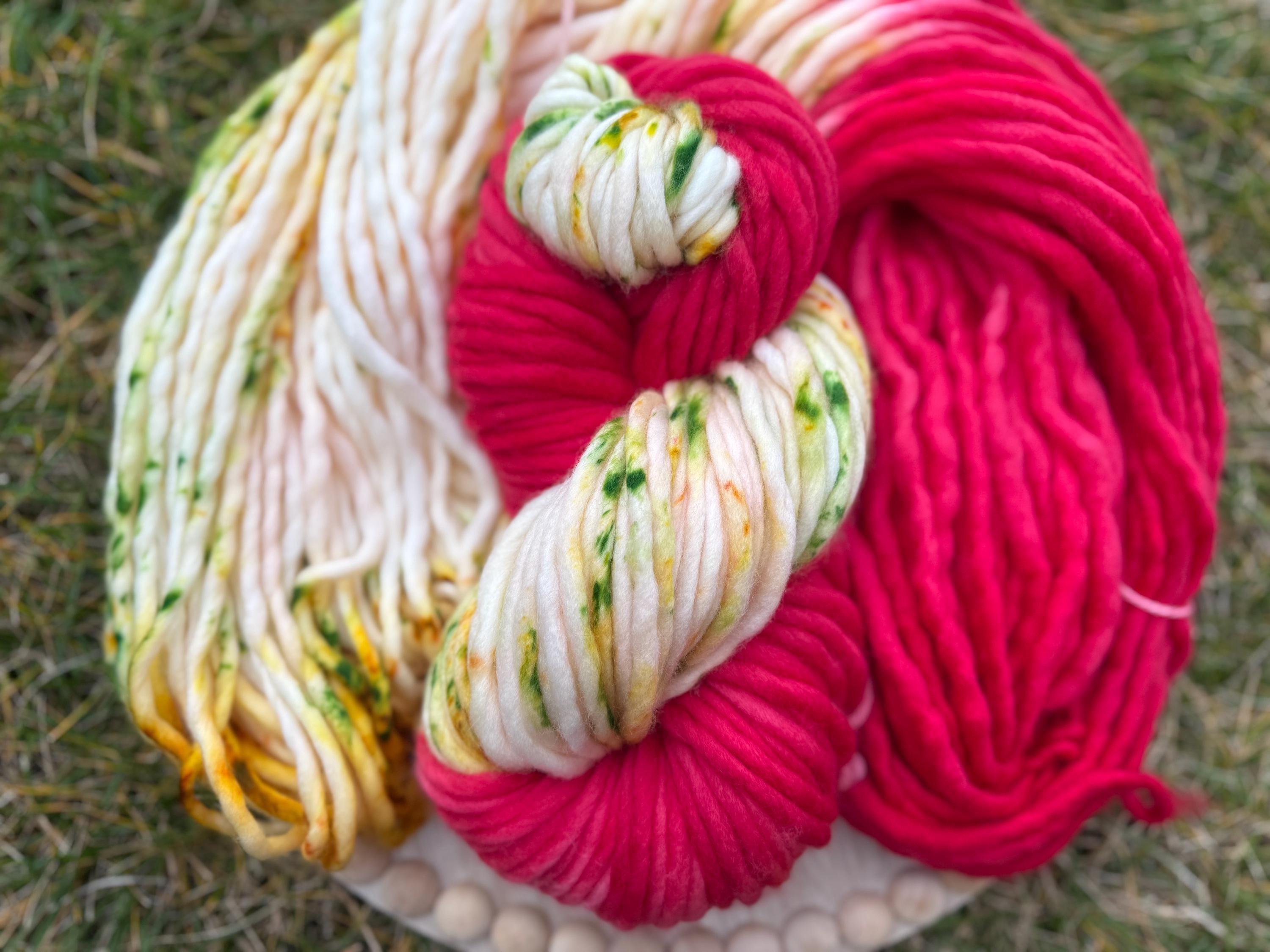 Carol Hand dyed super bulky merino wool yarn