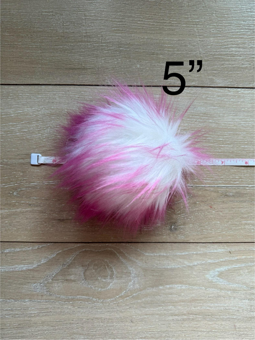 Dusty pink Faux fur Pom Pom